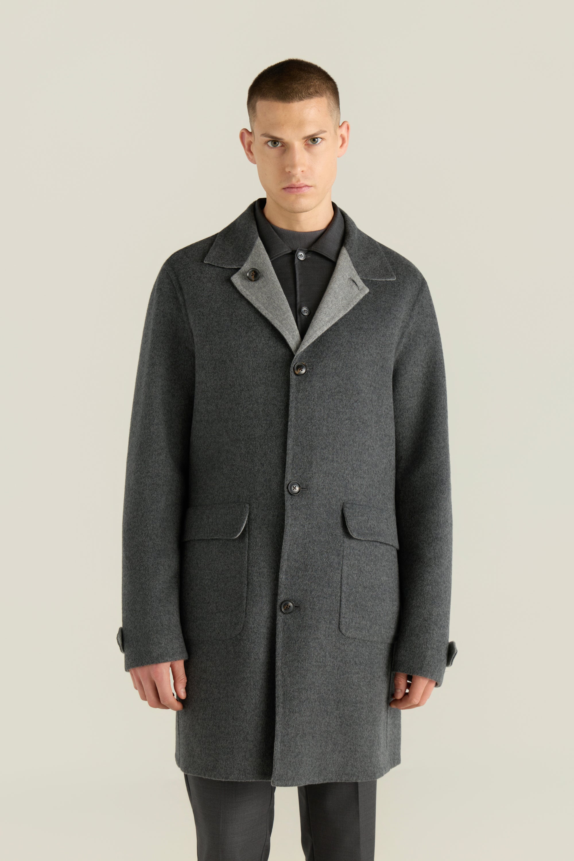 Men'S Double Face Wool Coat