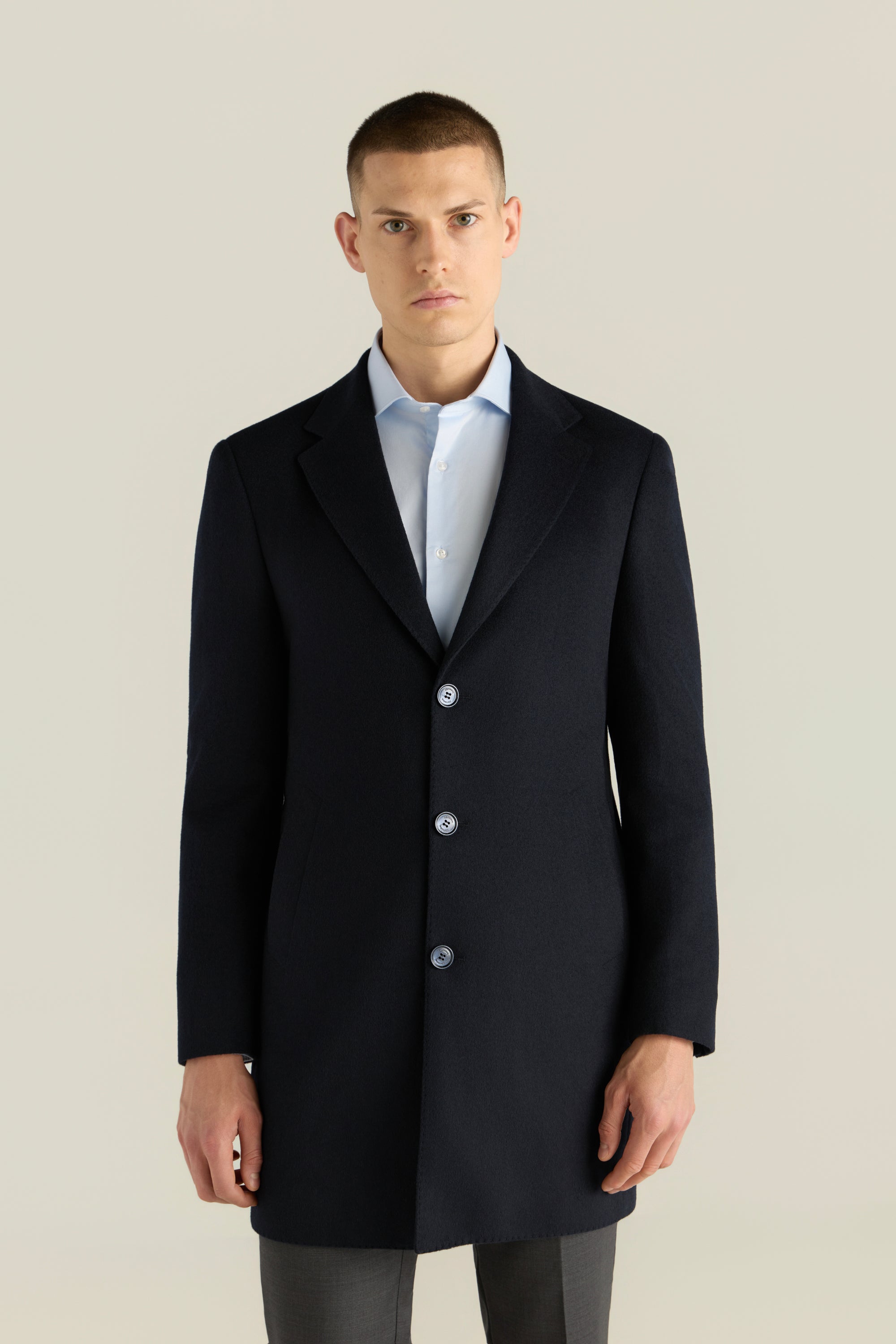Men'S Single Breasted Overcoat