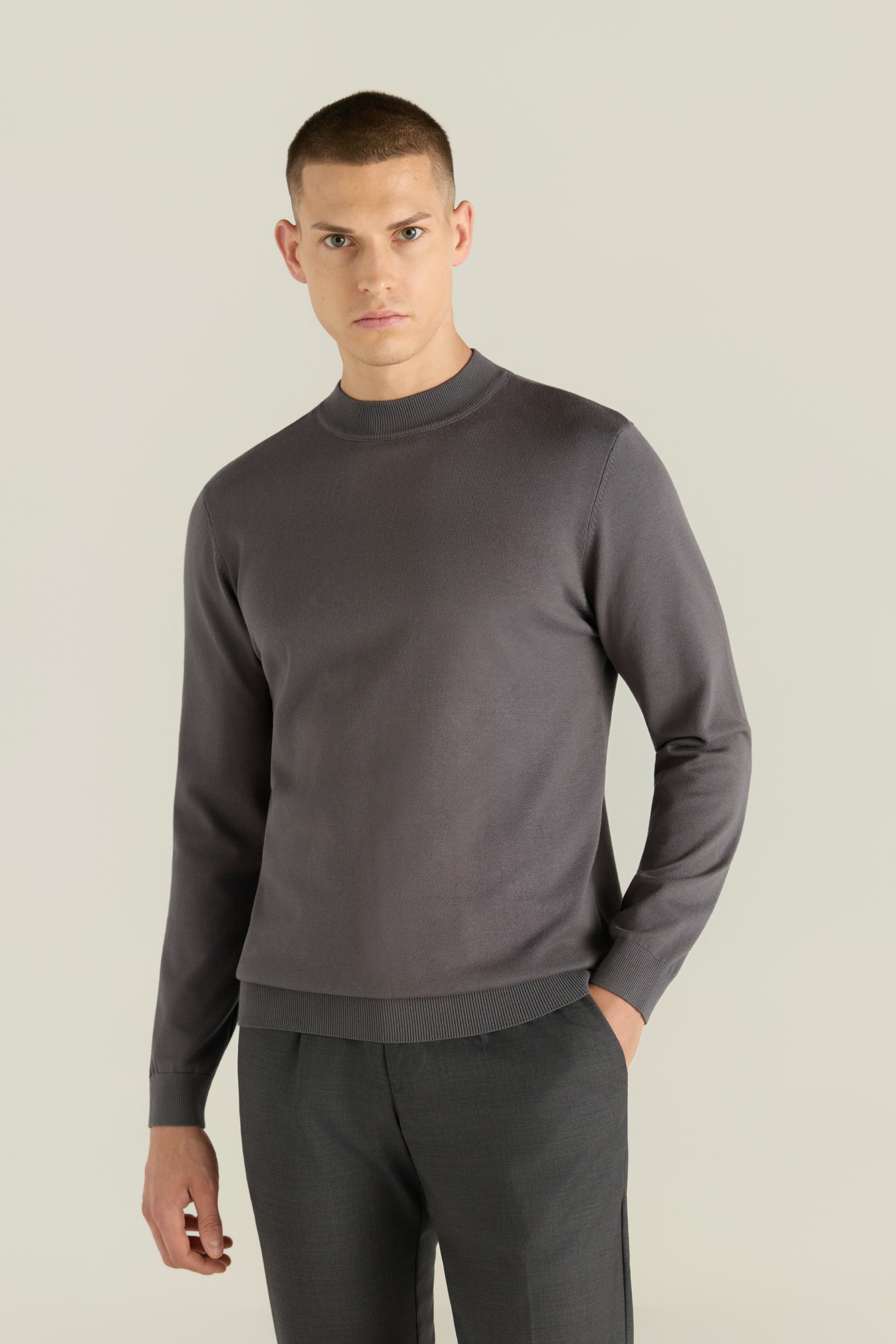 Men'S Relaxed Crew Neck Sweater