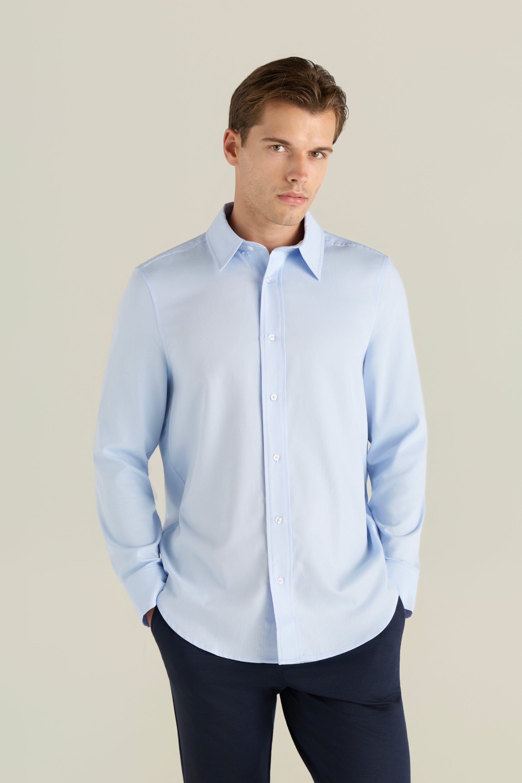 Men'S Long Sleeve Basic Shirt