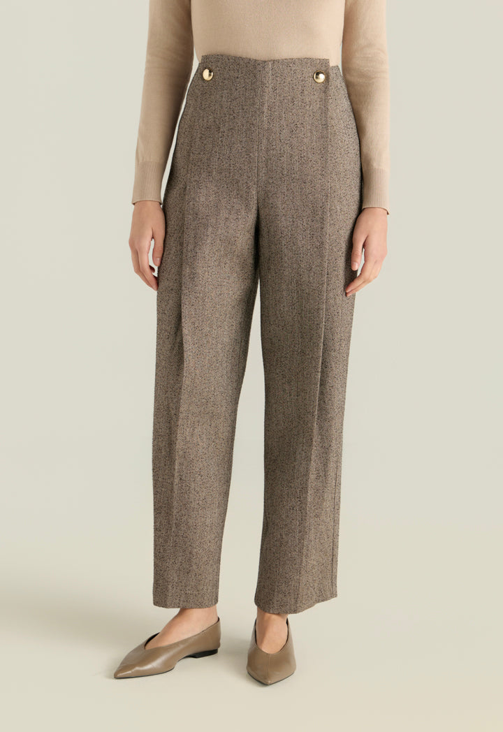 Tweed Pants With Gold Buttons