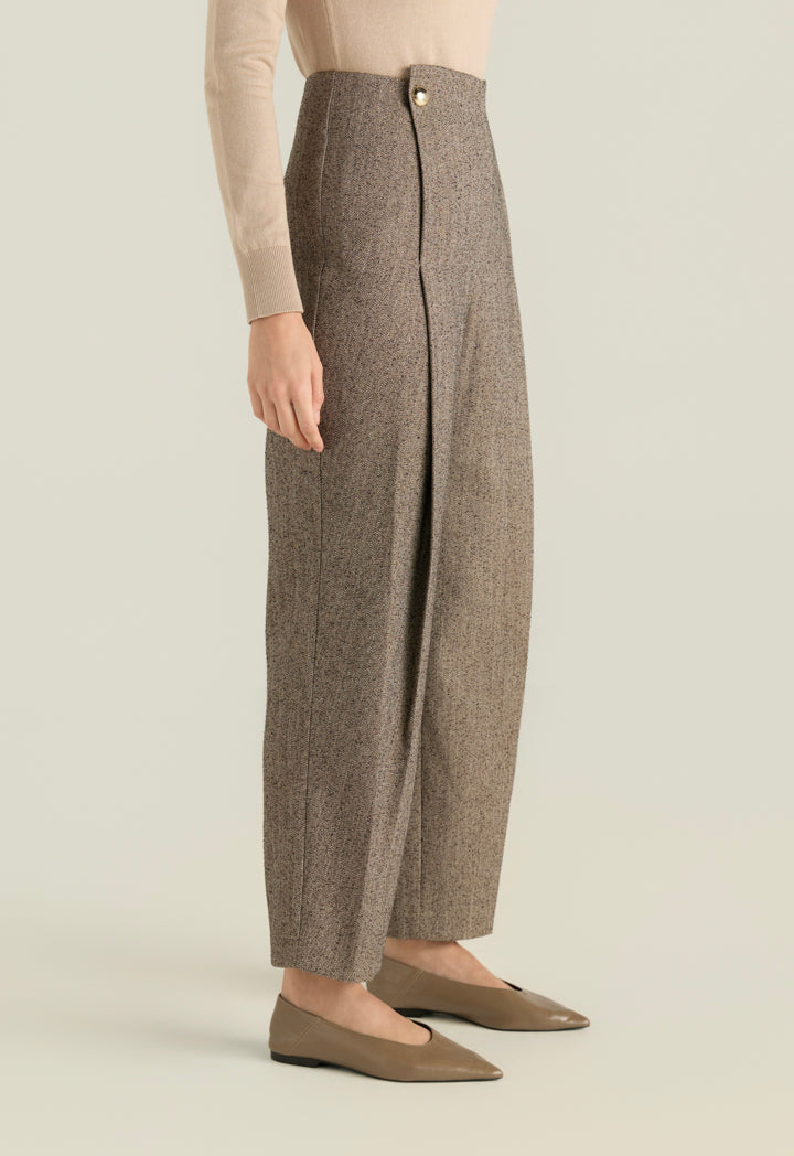 Tweed Pants With Gold Buttons