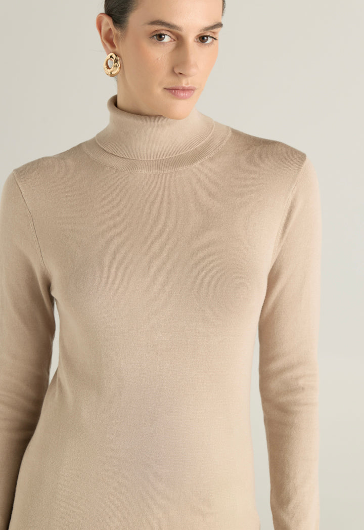 High Neck Ribbed Top