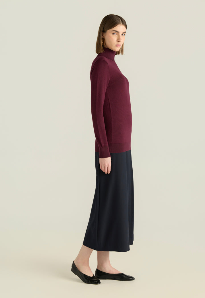 High Neck Ribbed Top