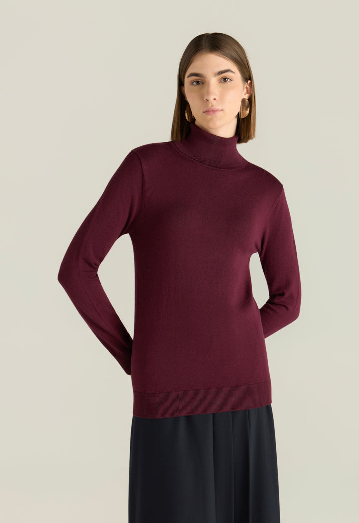 High Neck Ribbed Top