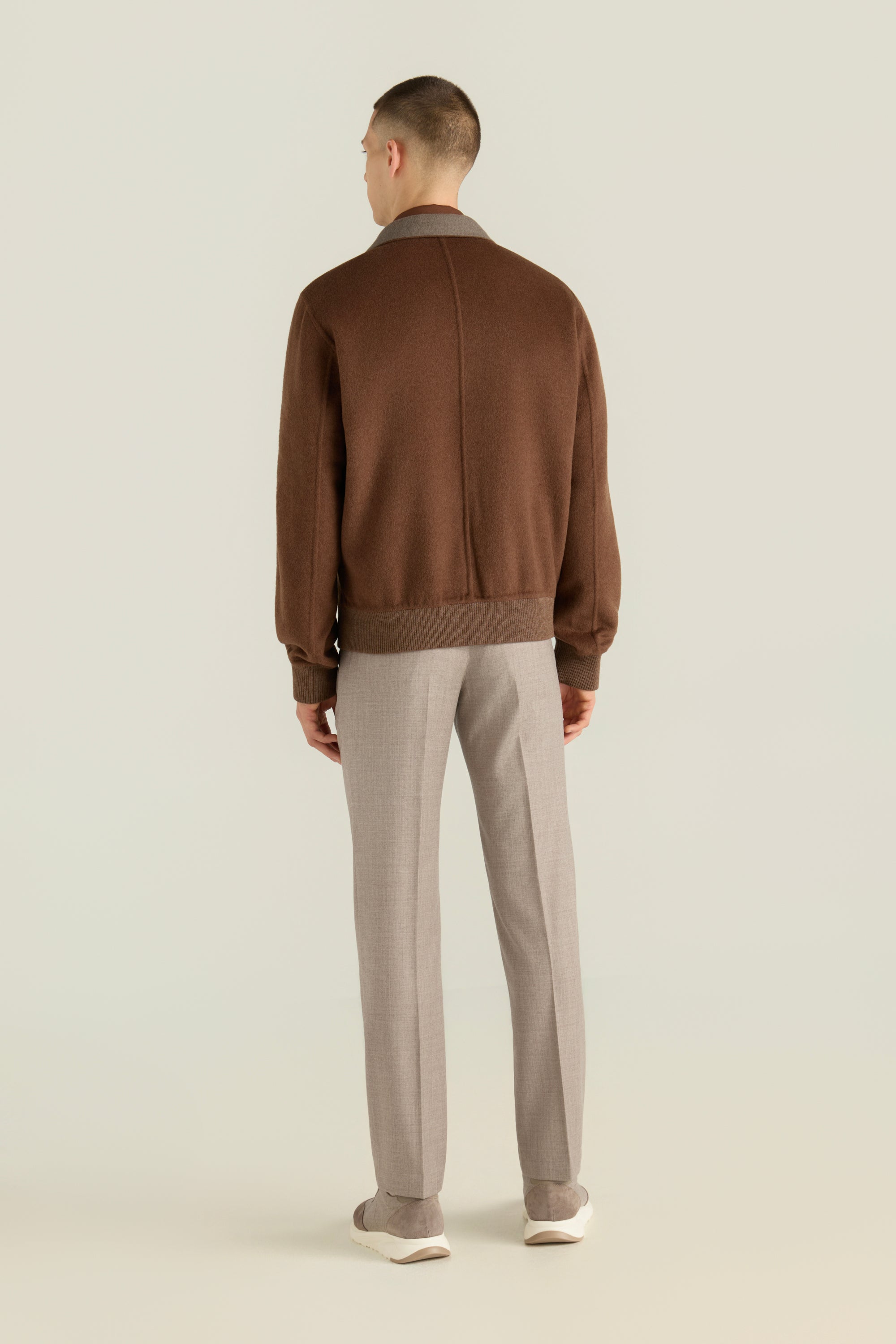 Men'S Textured Bomber Jacket