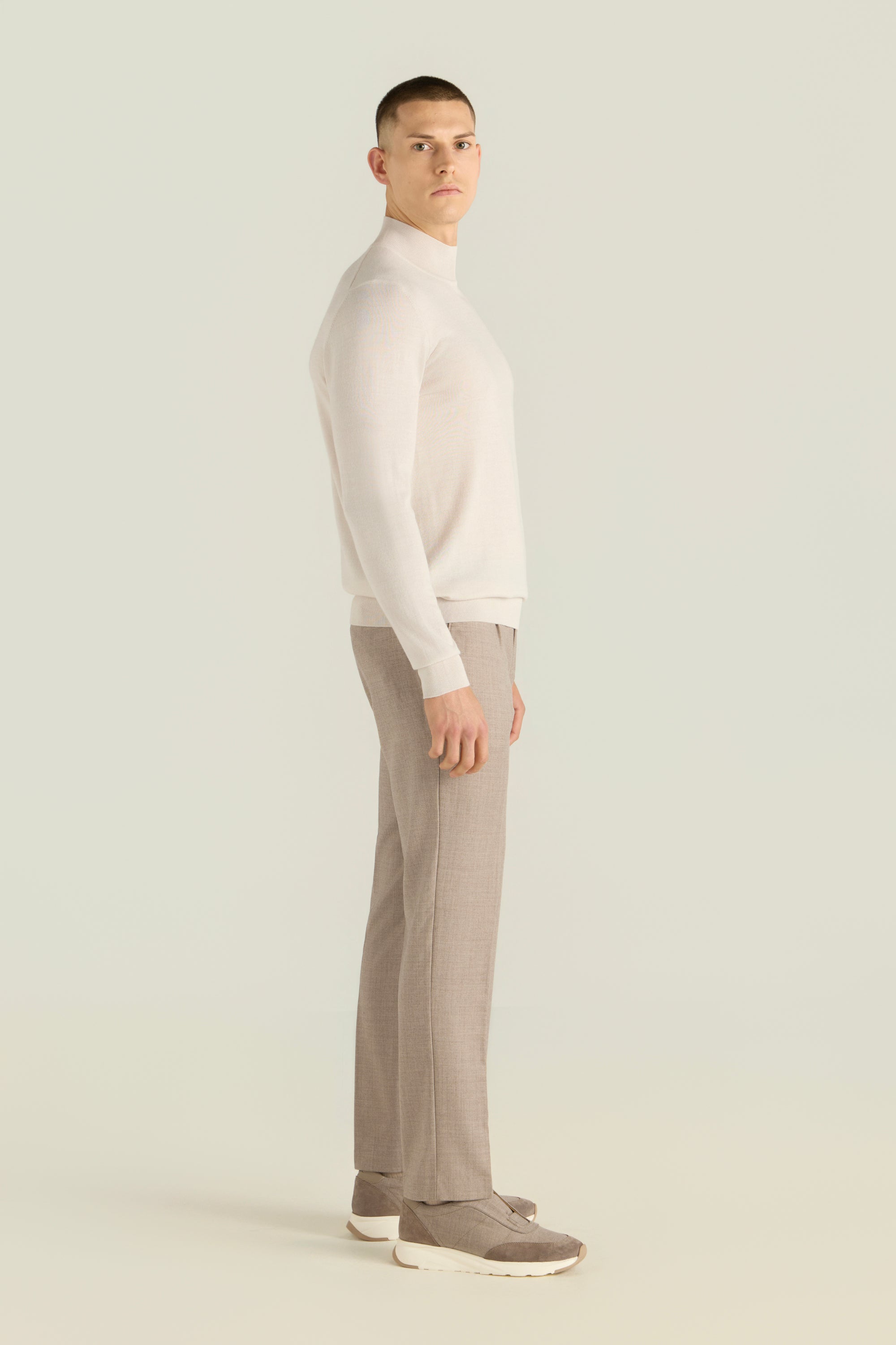 Men'S 100% Wool Basic Sweater