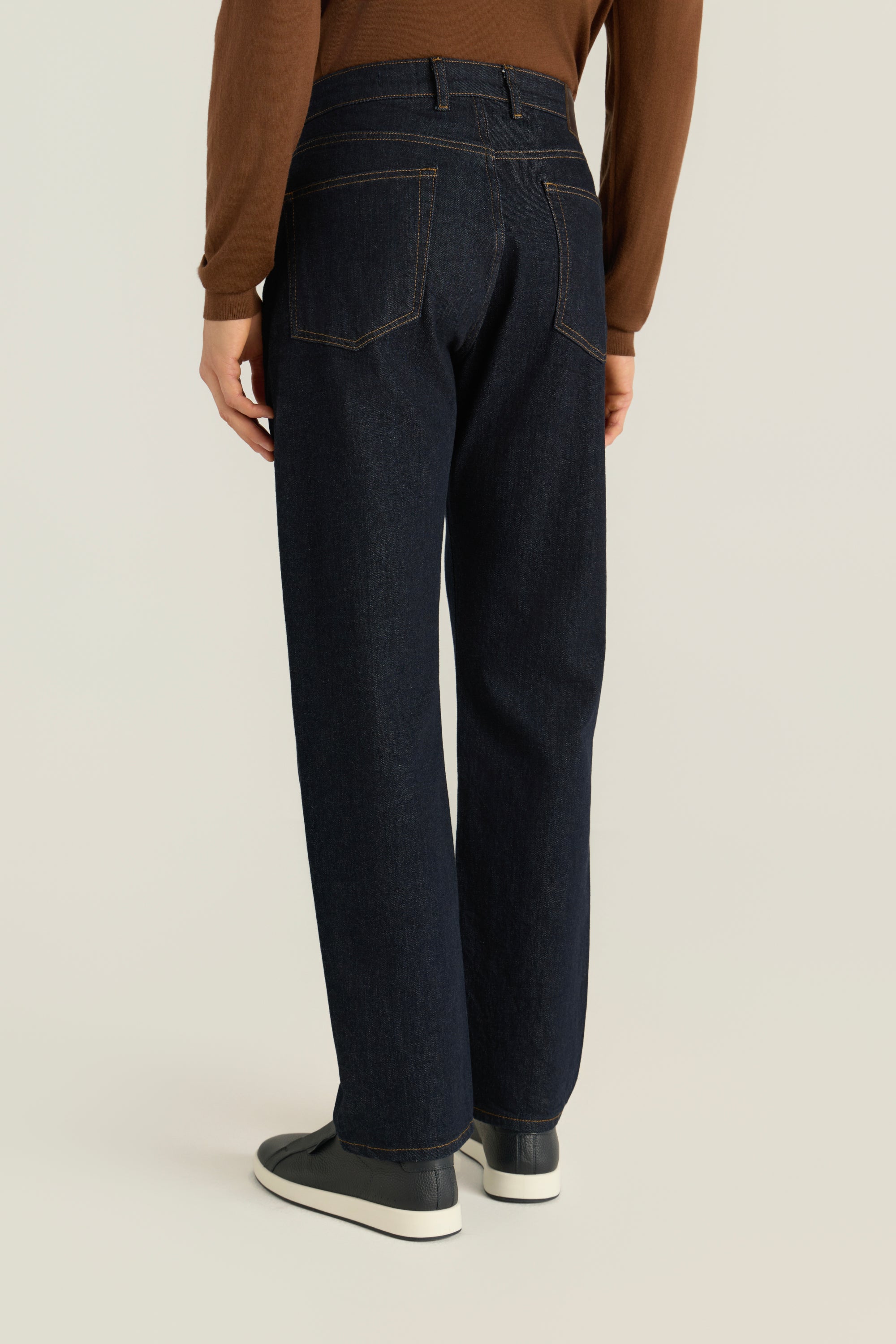 Men'S Straight-Cut Dark Jeans