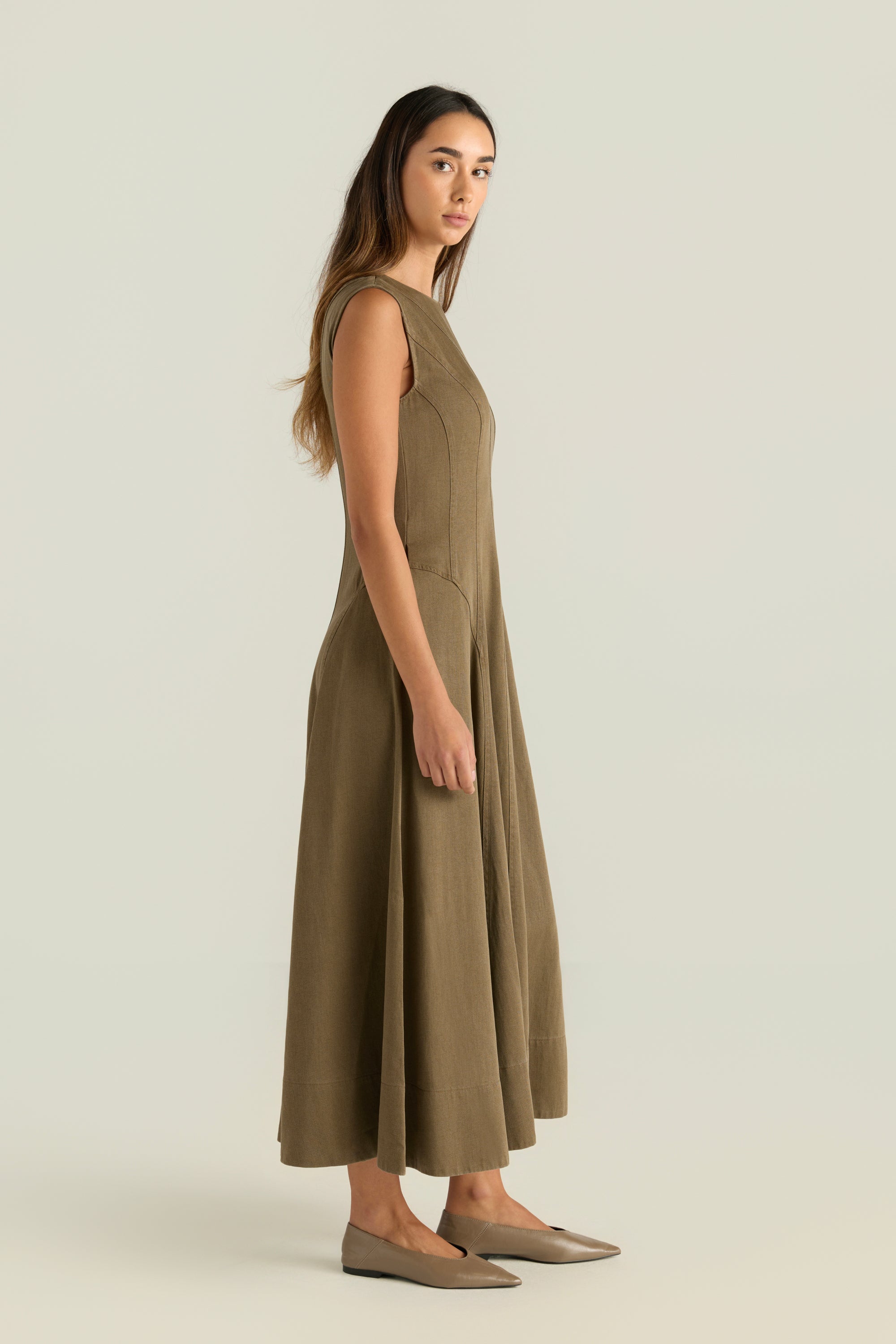 Sleeveless Denim Dress