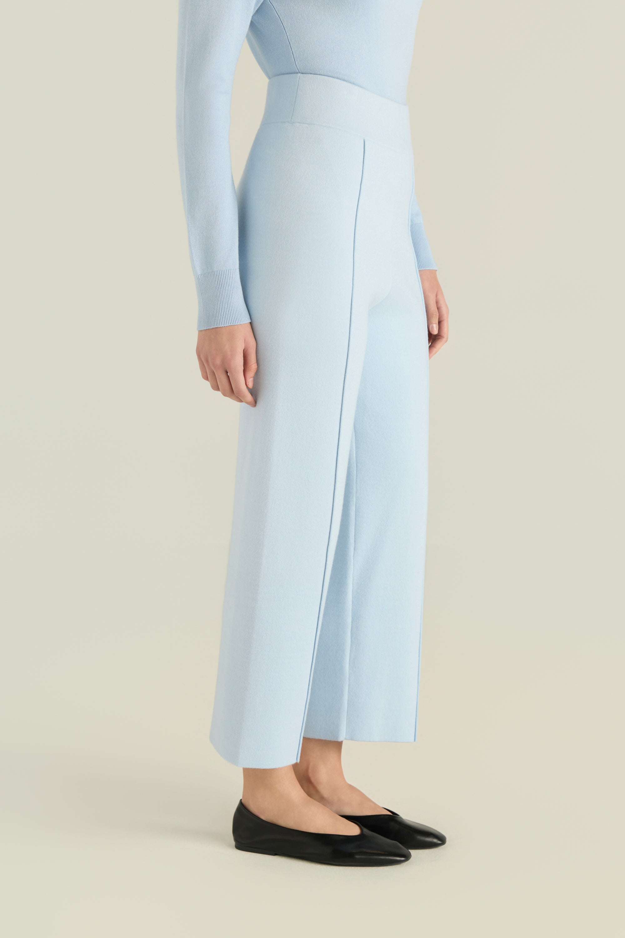 Soft-Stretch Knit Trousers