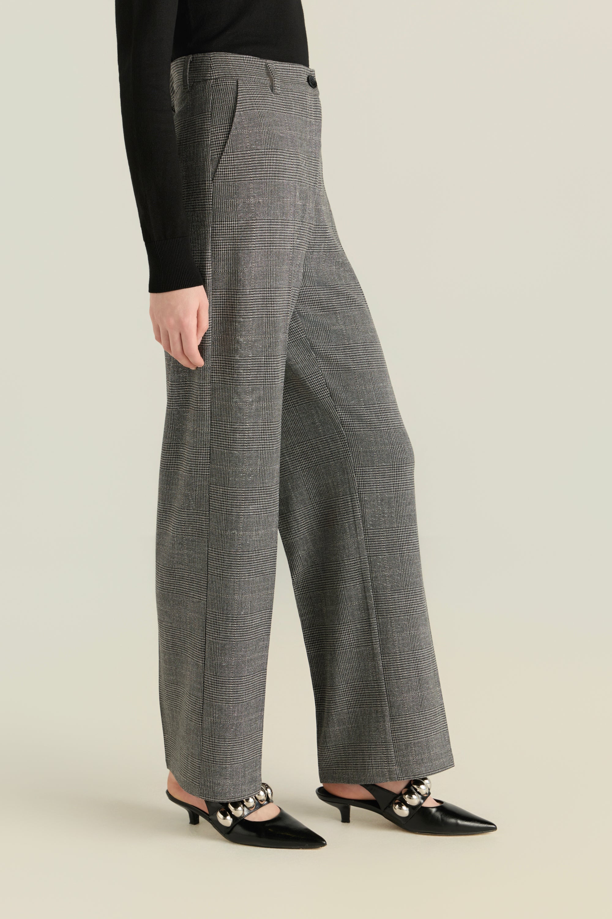 Checked Tailored Trousers