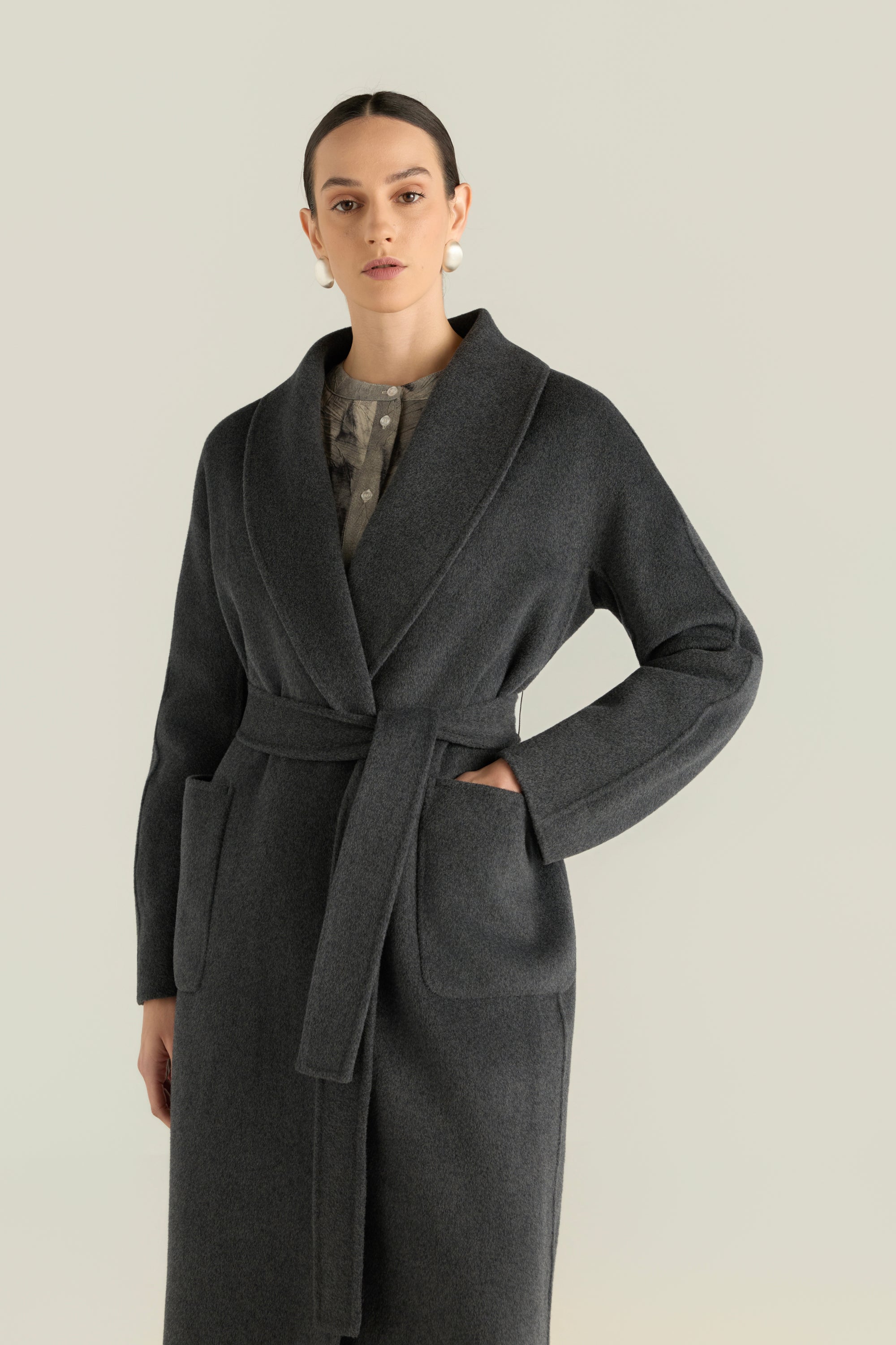 Wrap Wool Blend Coat