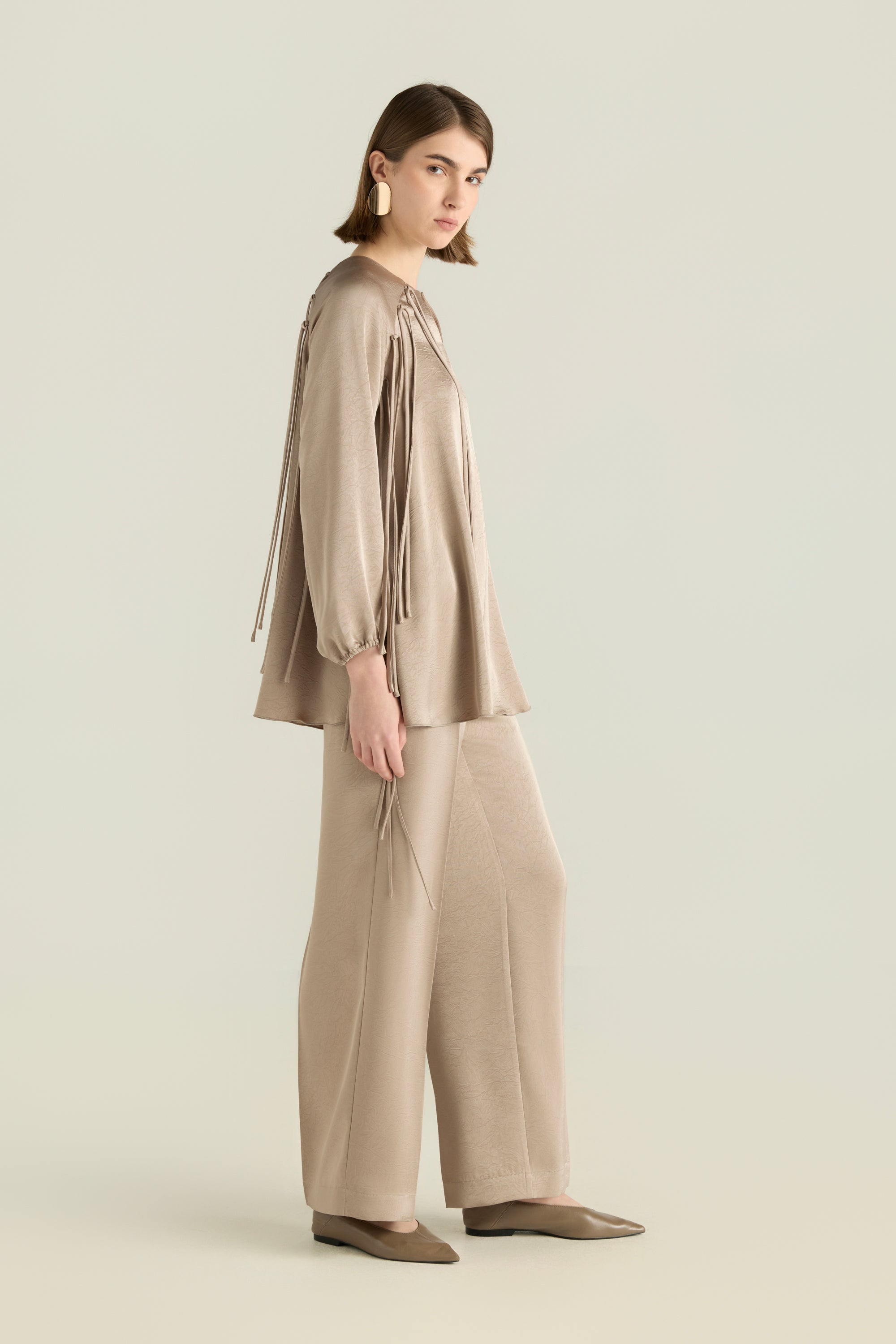 Blouse With Detachable Ties