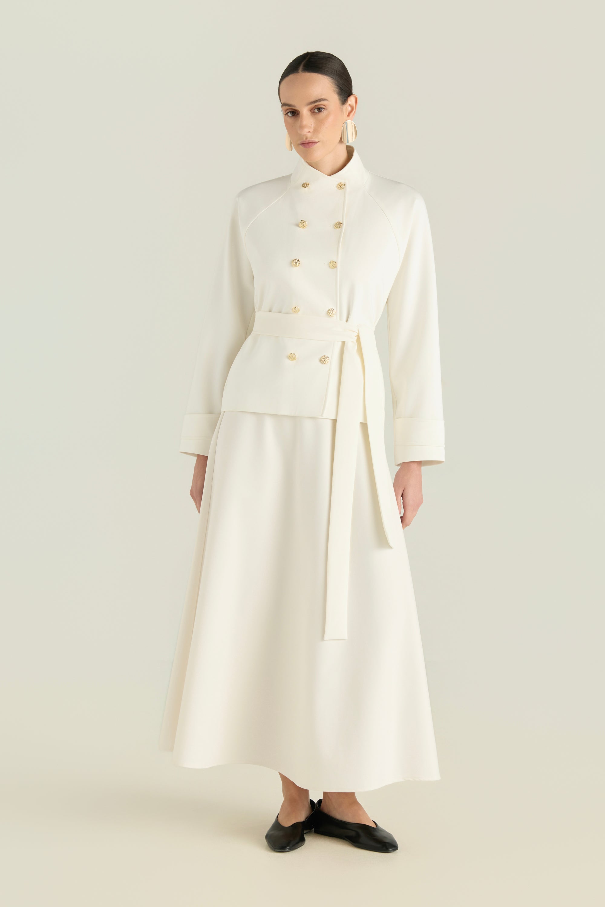 Blazer With Gold Button Details