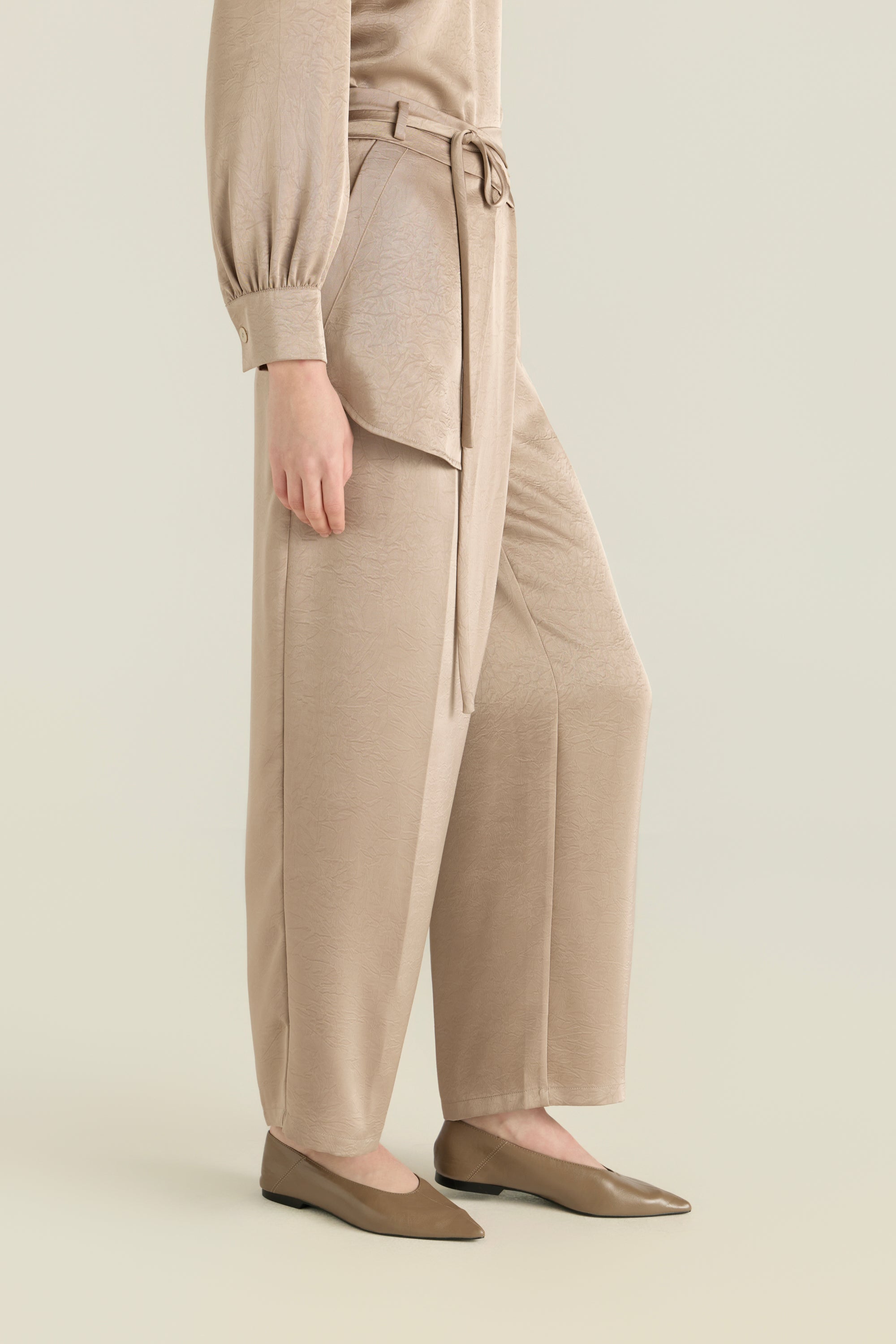 Wrap Waist  Satin Trousers