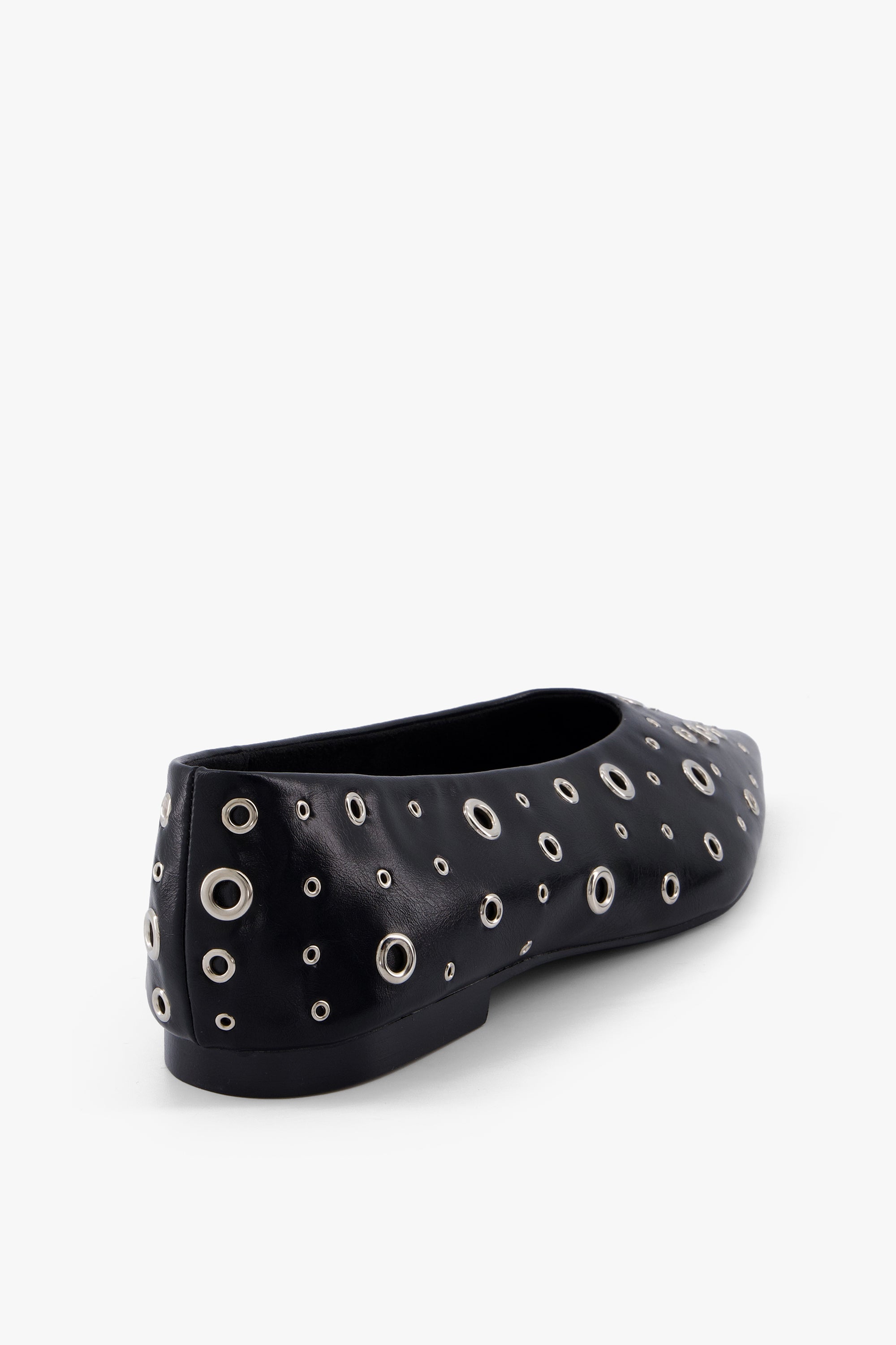 Metal Eyelet Ballet Flats