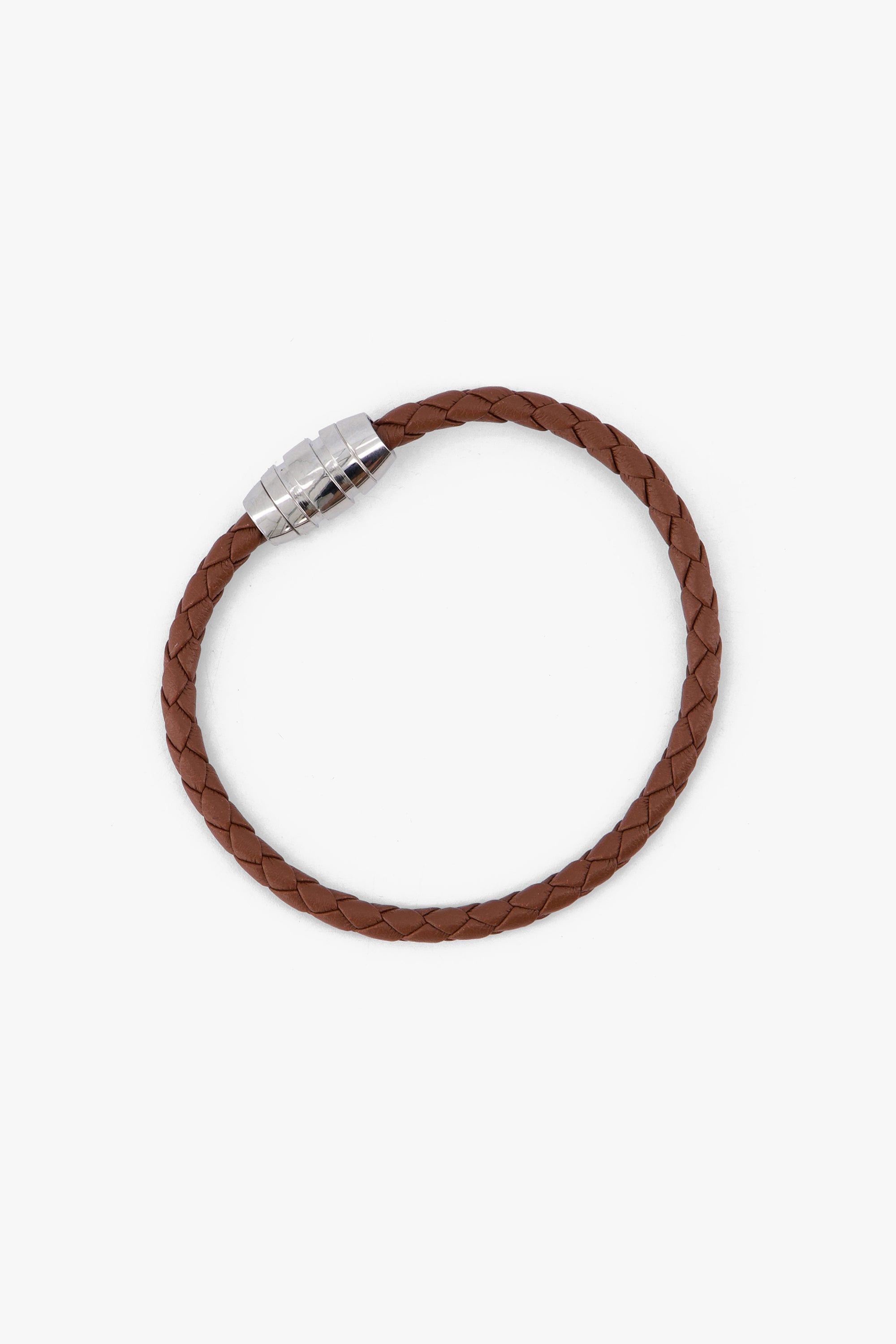 Men'S Genuine Leather Braided Bracelet