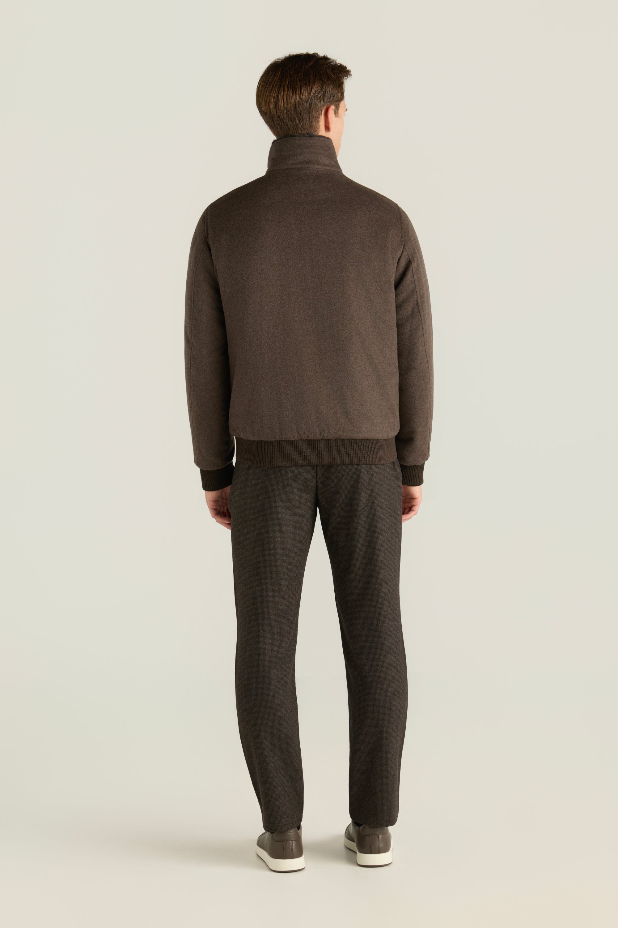 Men'S Zip Button Bomber Jacket