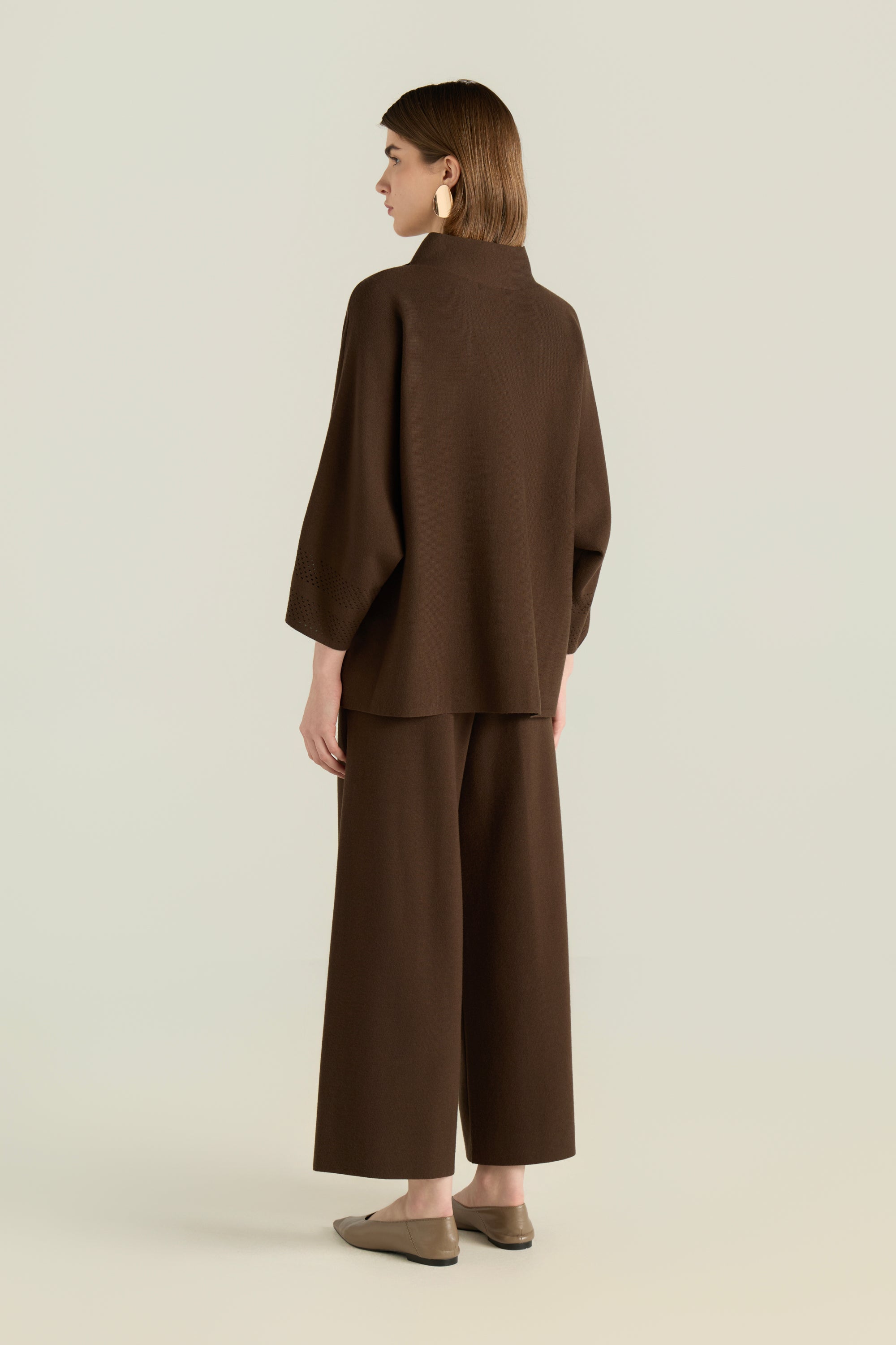 Eyelet-Detail Knit Sweater