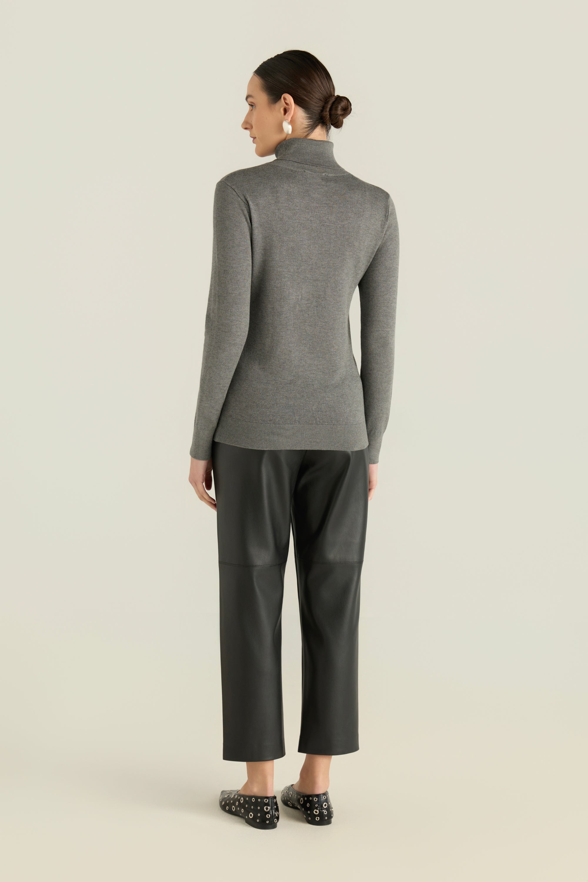 High Neck Ribbed Top