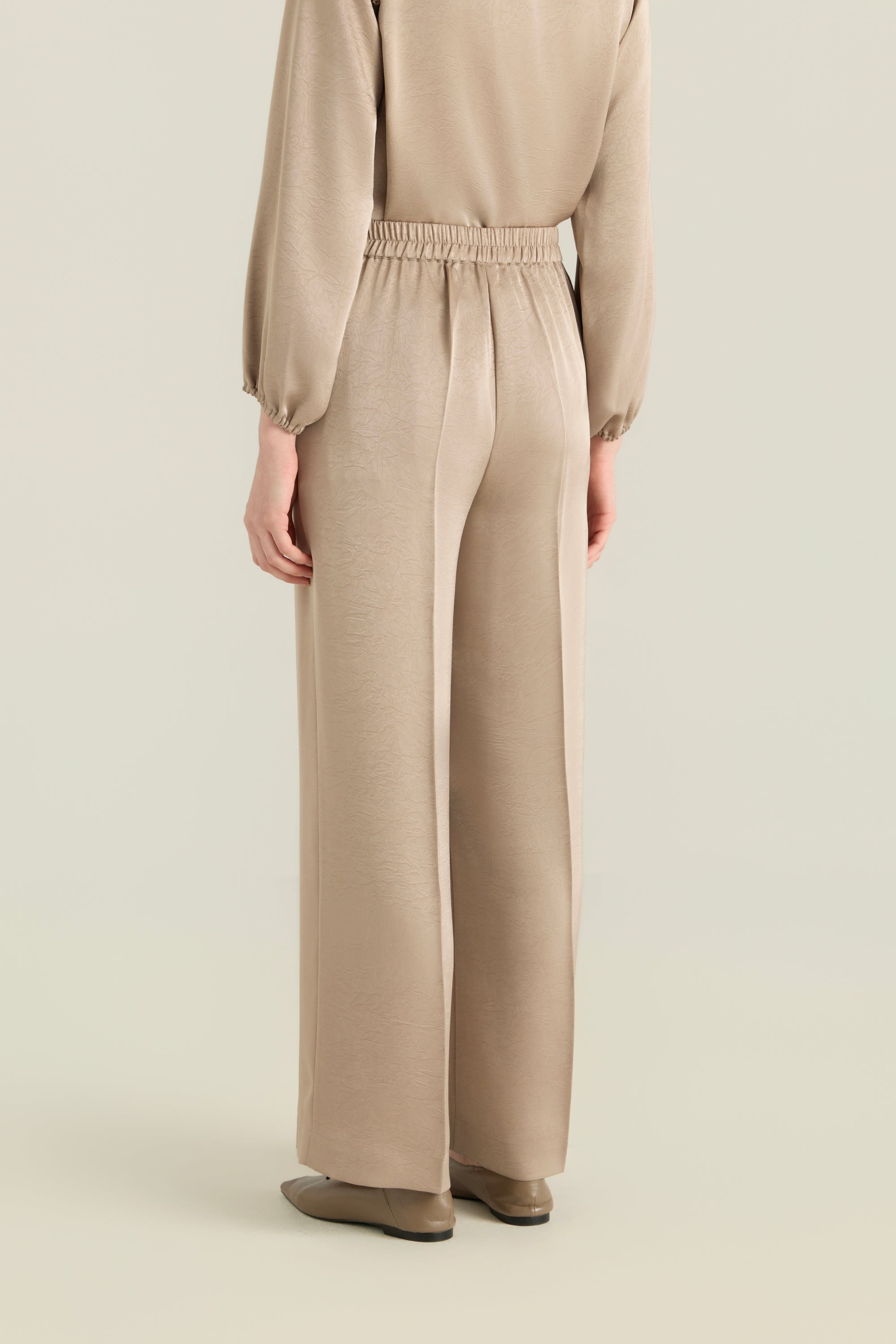 Crinkle Straight Cut Trousers
