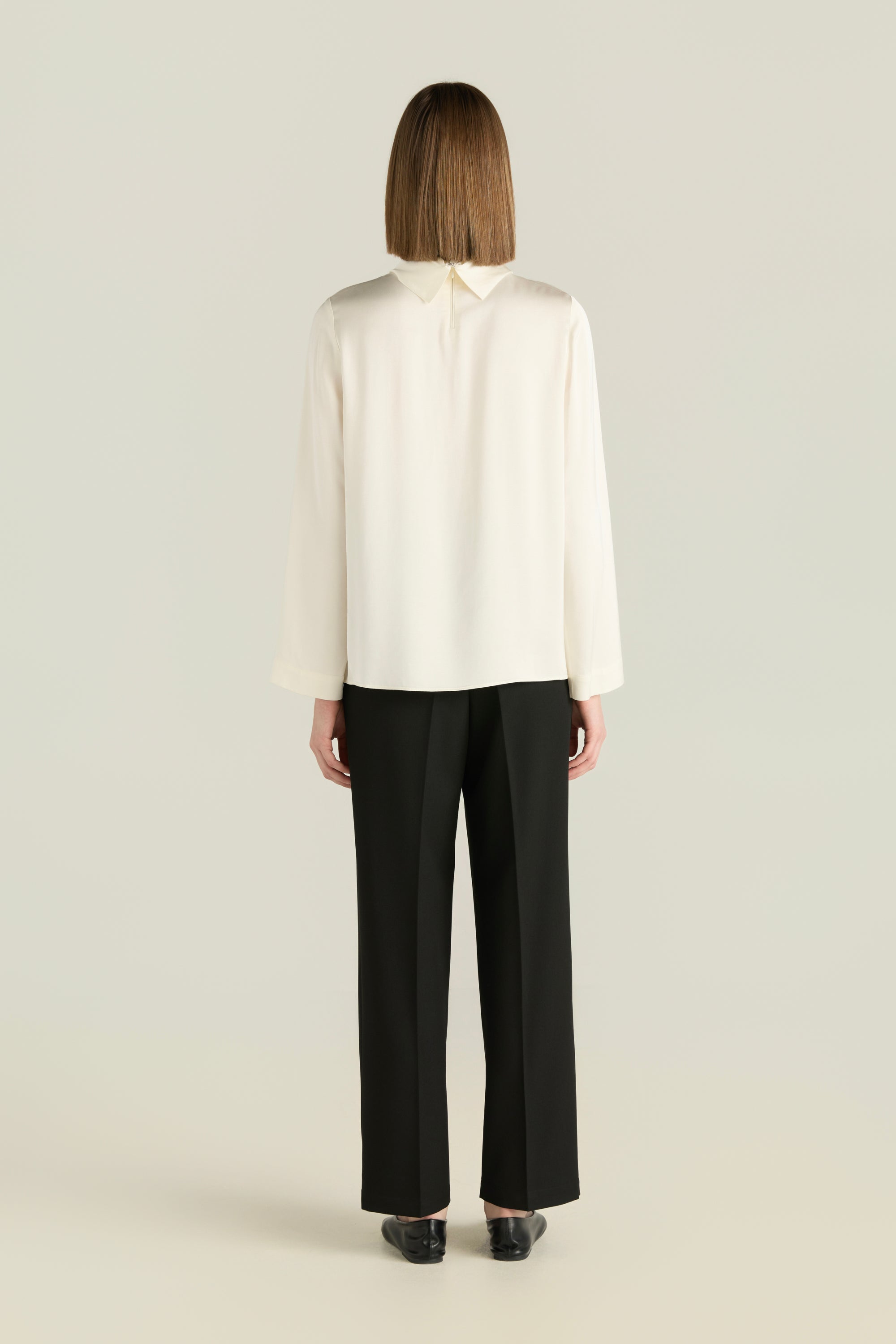 Soft Solid Satin Blouse