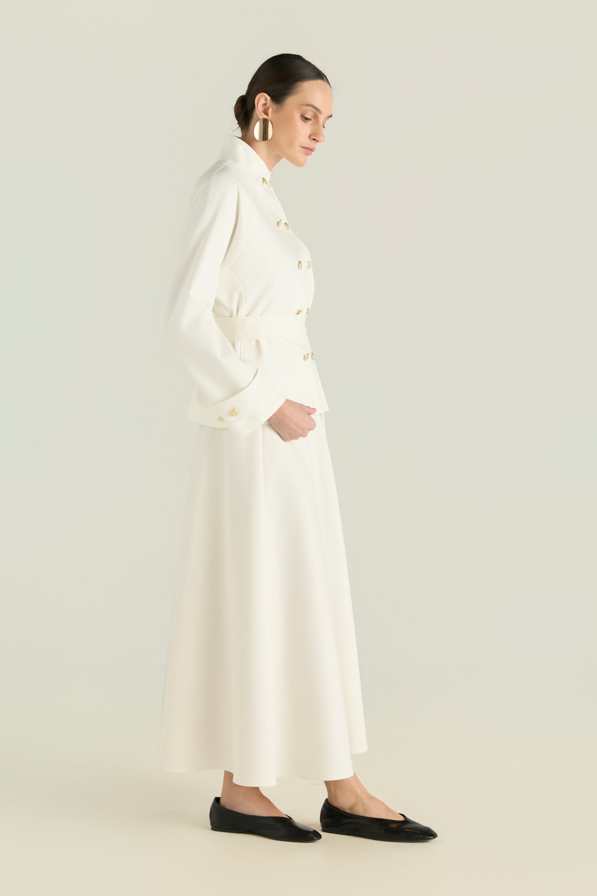 Blazer With Gold Button Details