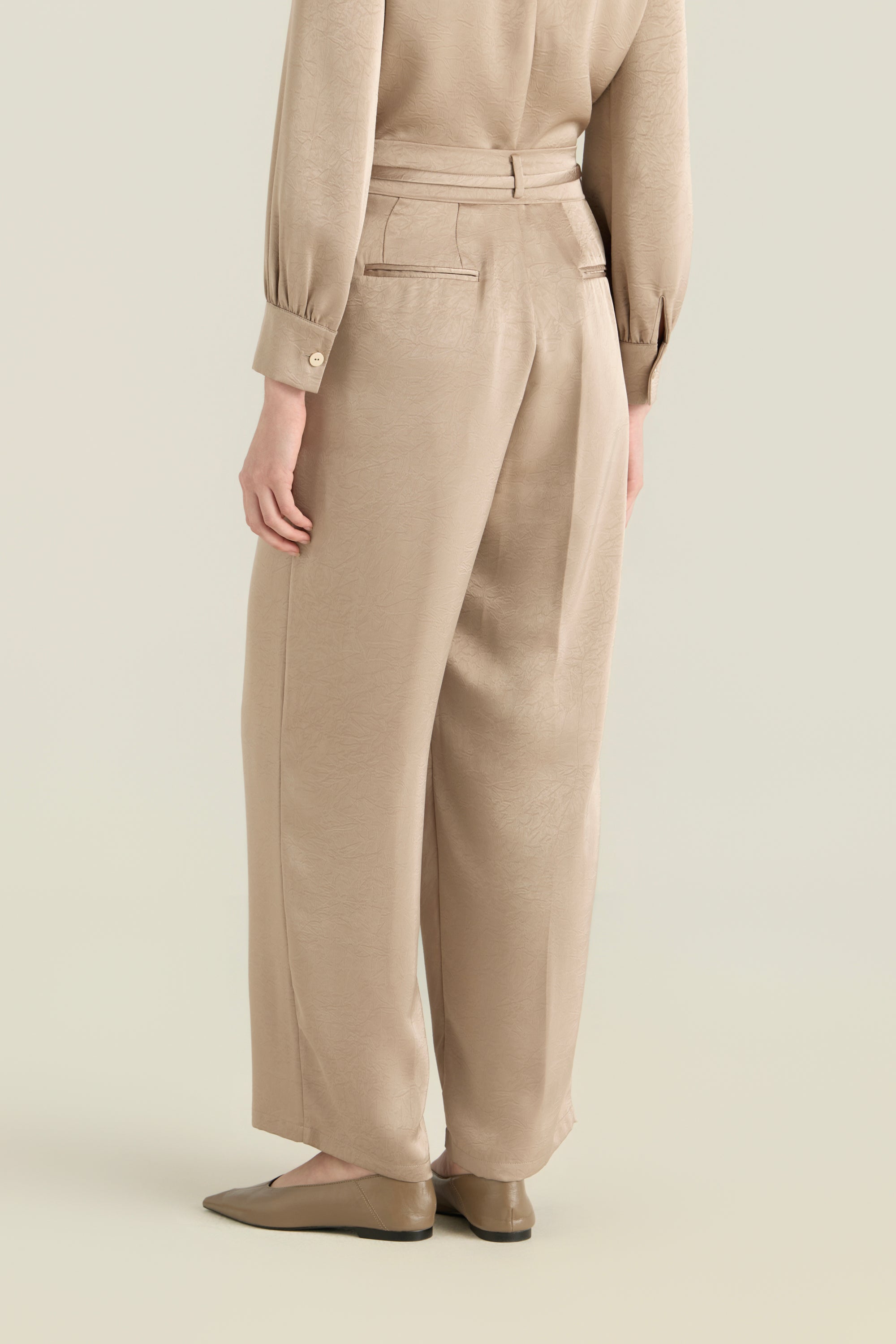 Wrap Waist  Satin Trousers