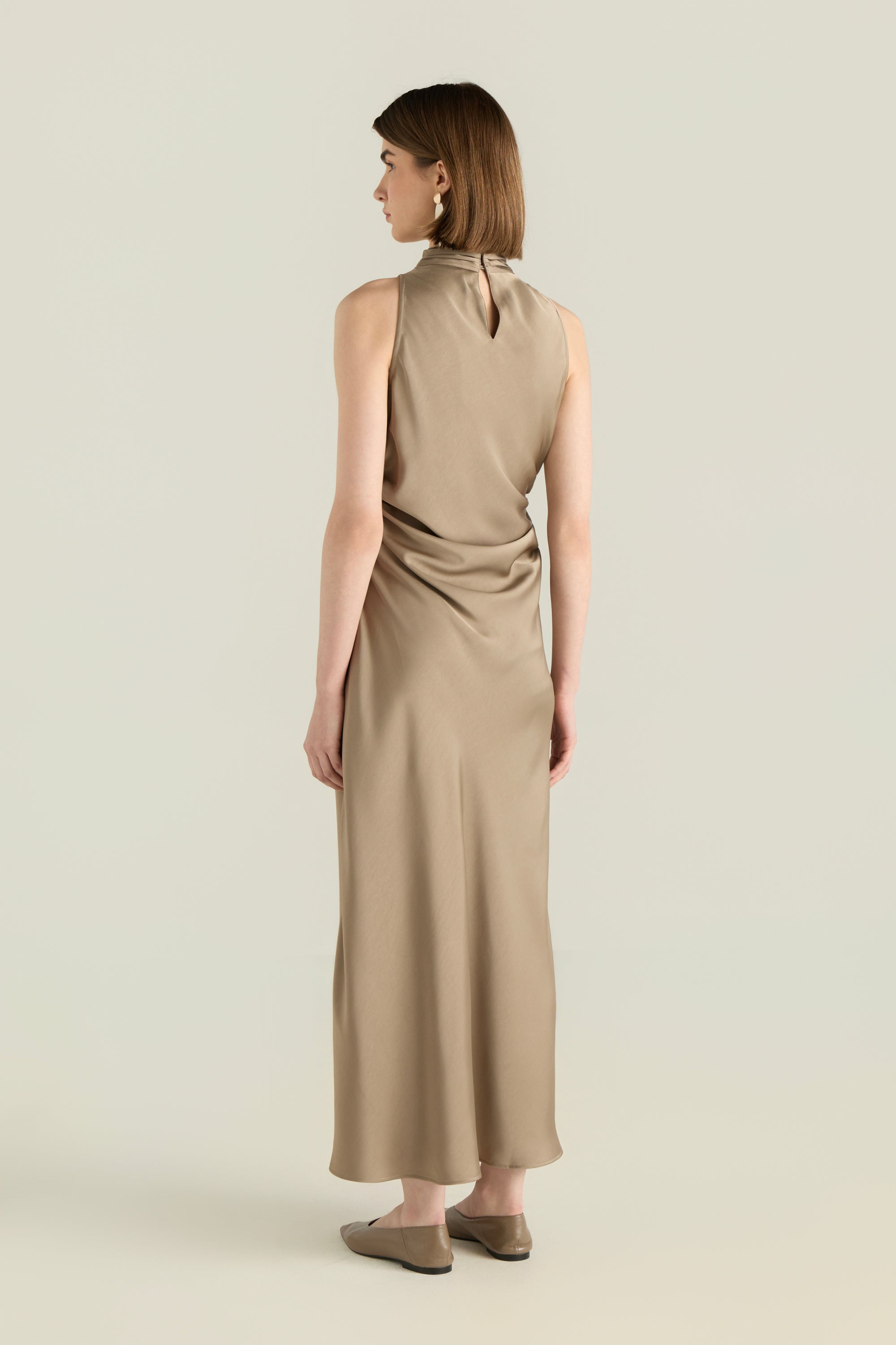 Sleeveless Satin Dress