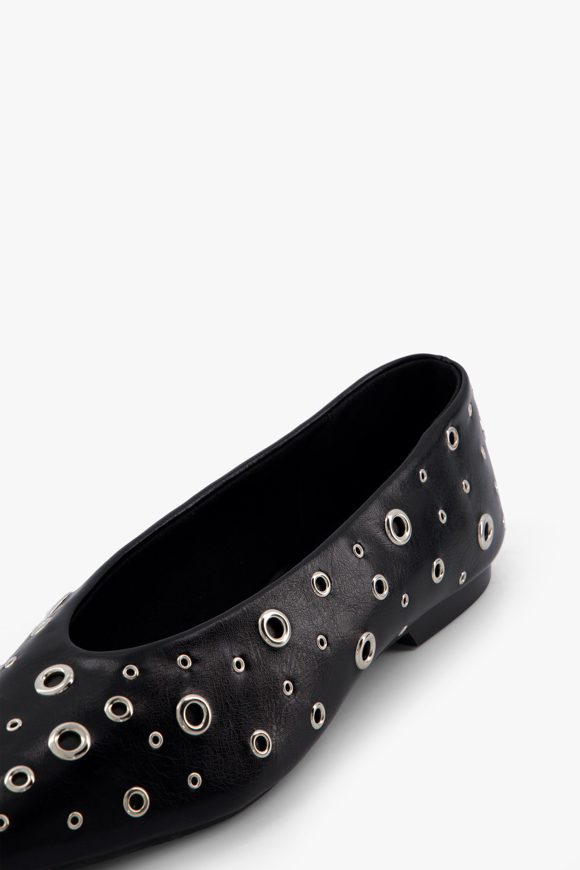 Metal Eyelet Ballet Flats
