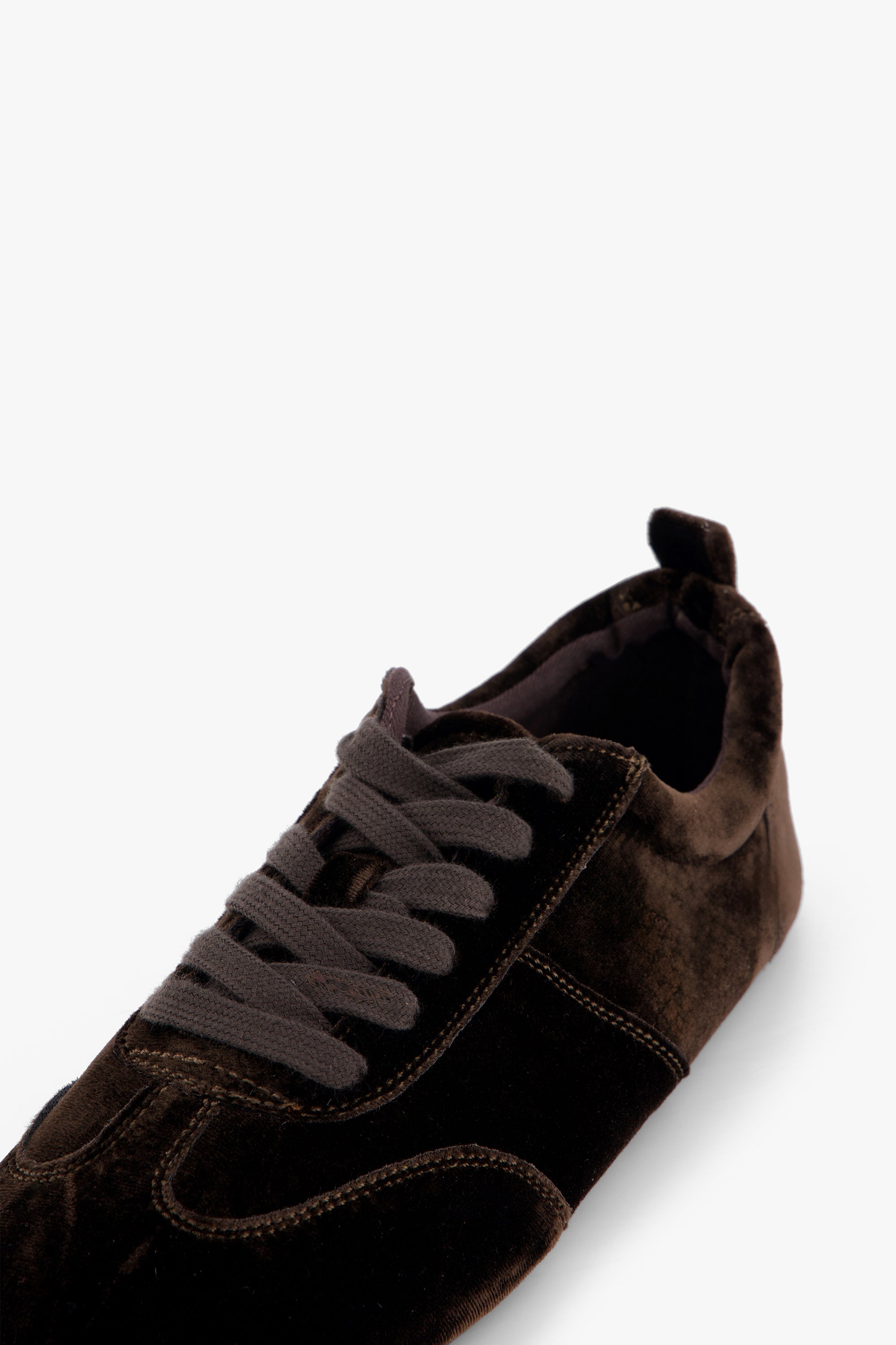 Velvet Lace Up Sneakers