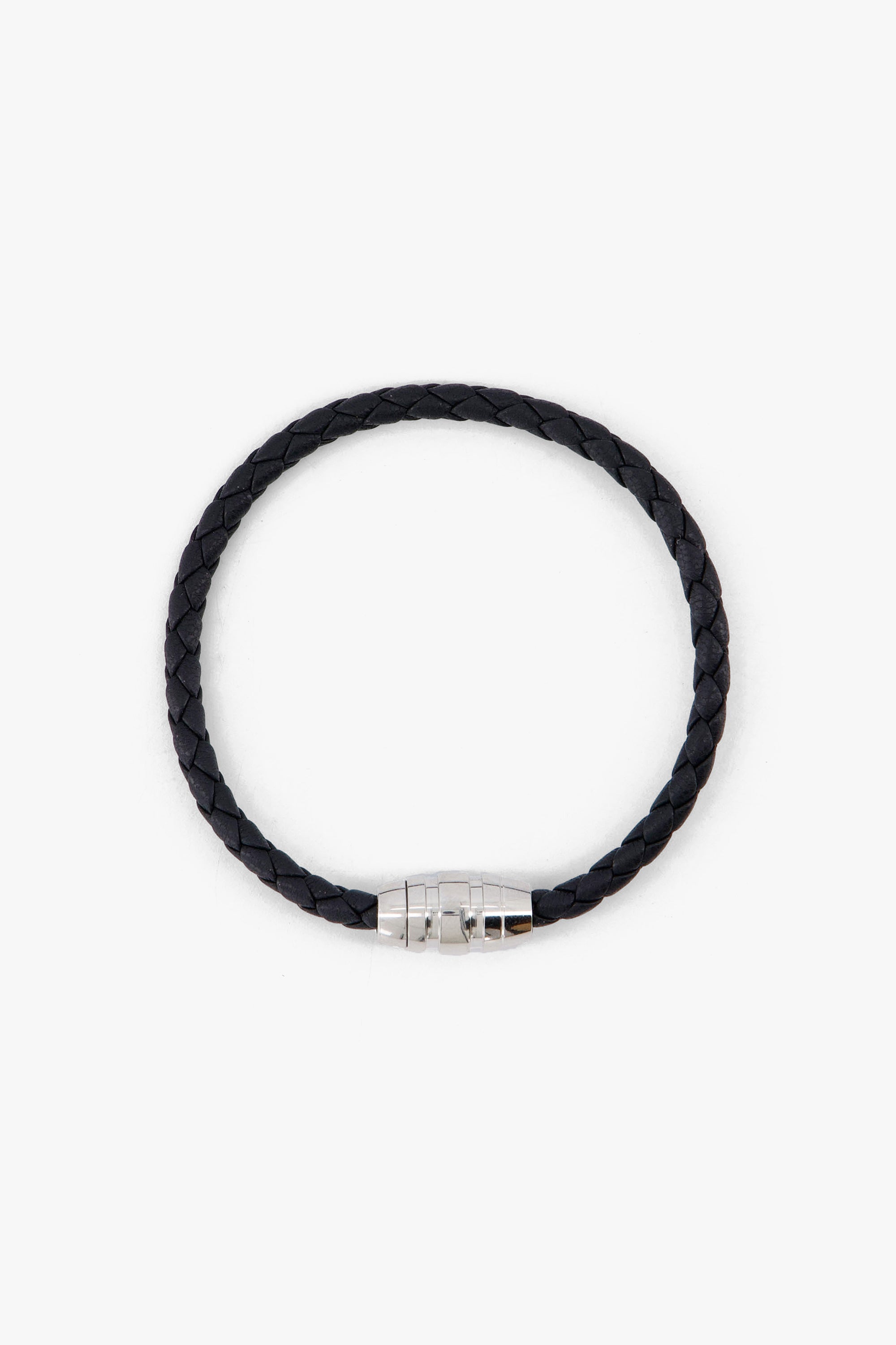 Men'S Genuine Leather Braided Bracelet