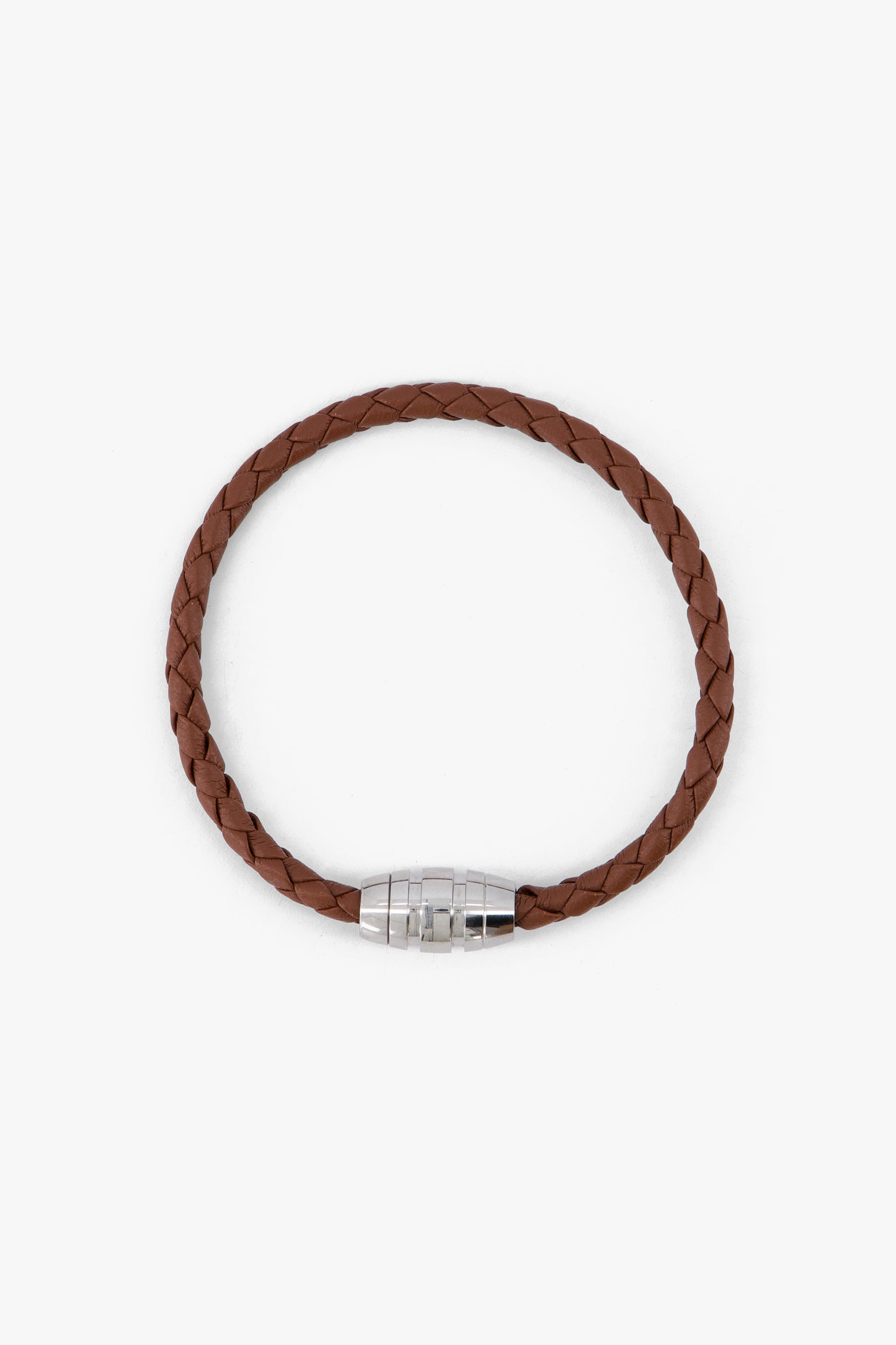 Men'S Genuine Leather Braided Bracelet