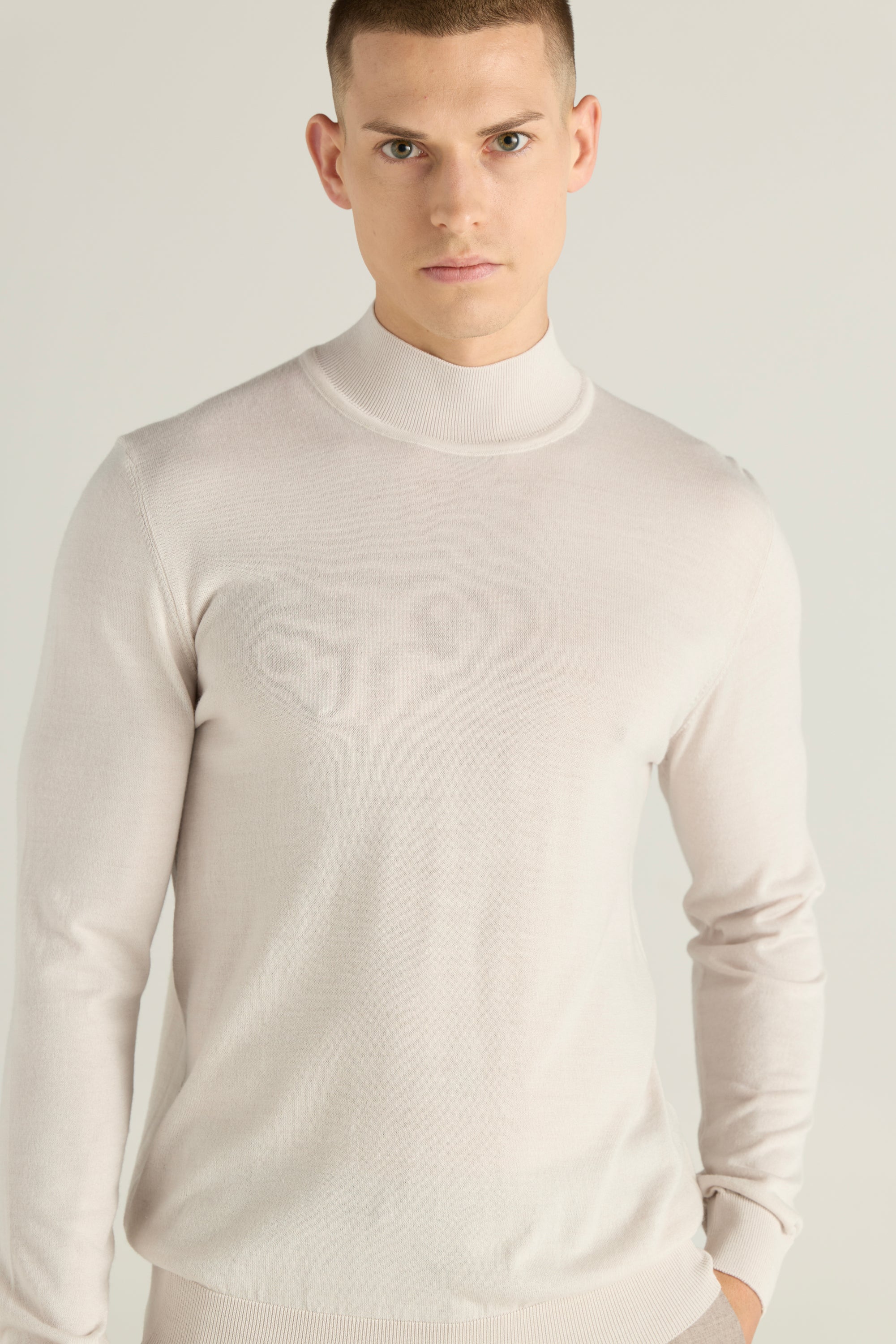 Men'S 100% Wool Basic Sweater