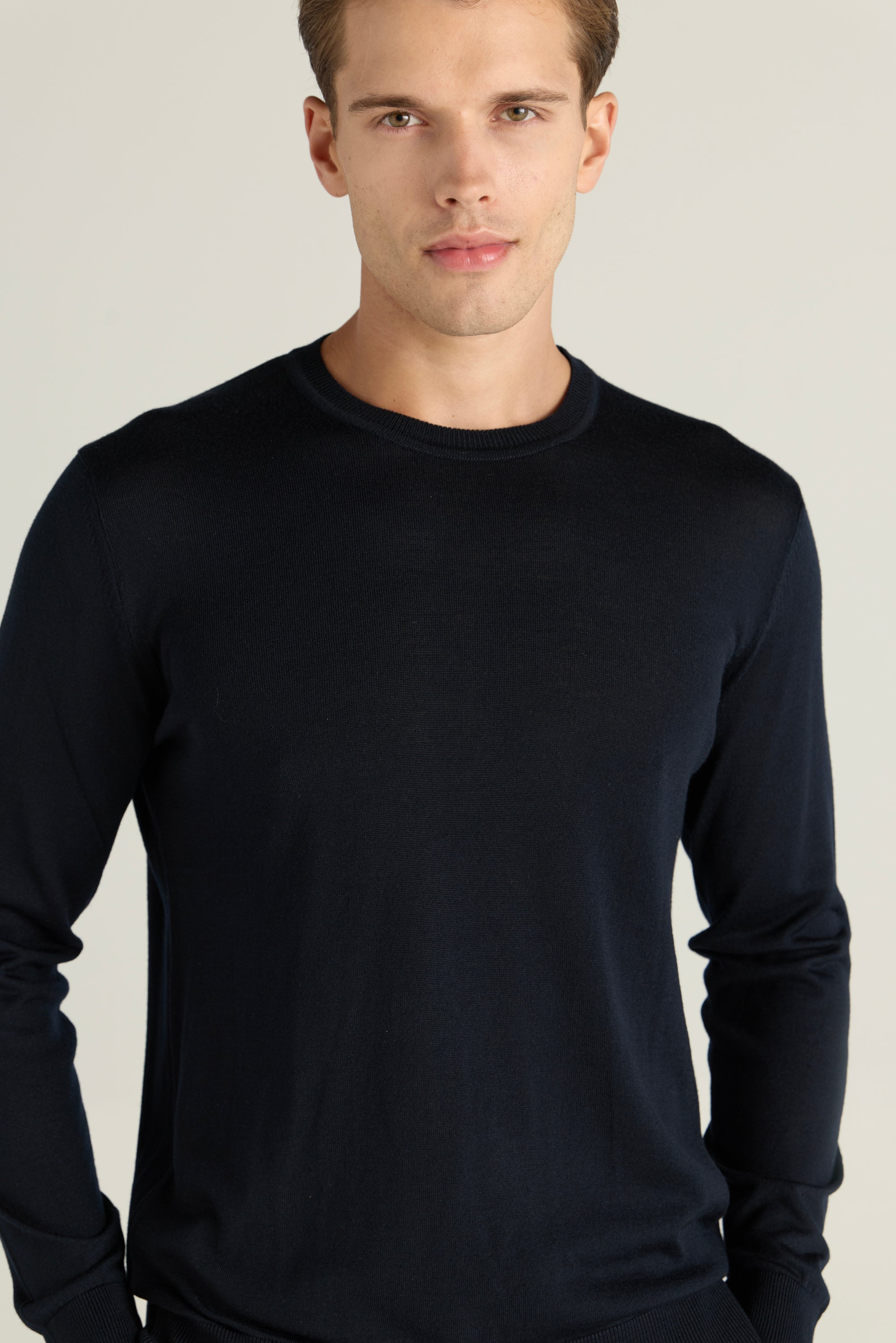 Men'S Ribbed Hem Sweater