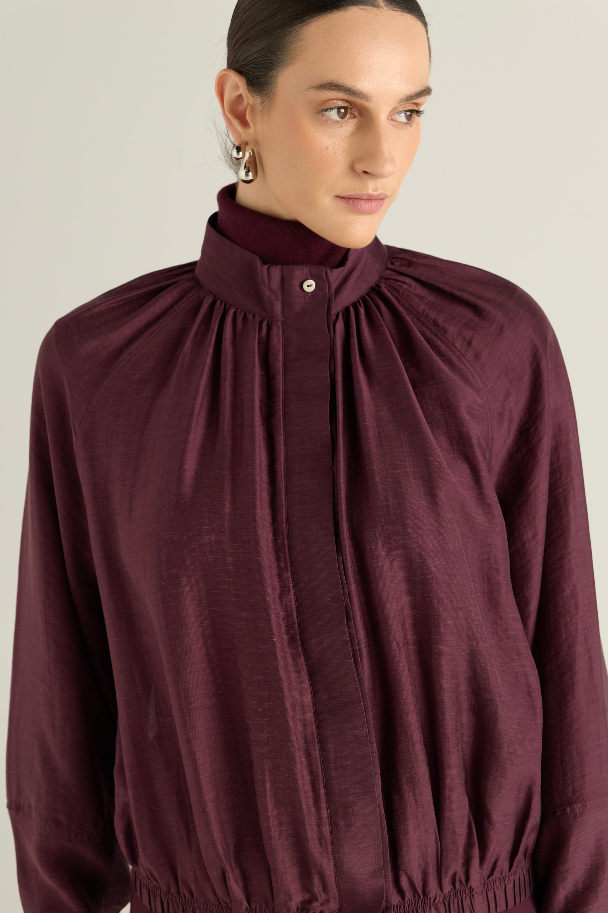 Drop Shoulder Sheer Jacket