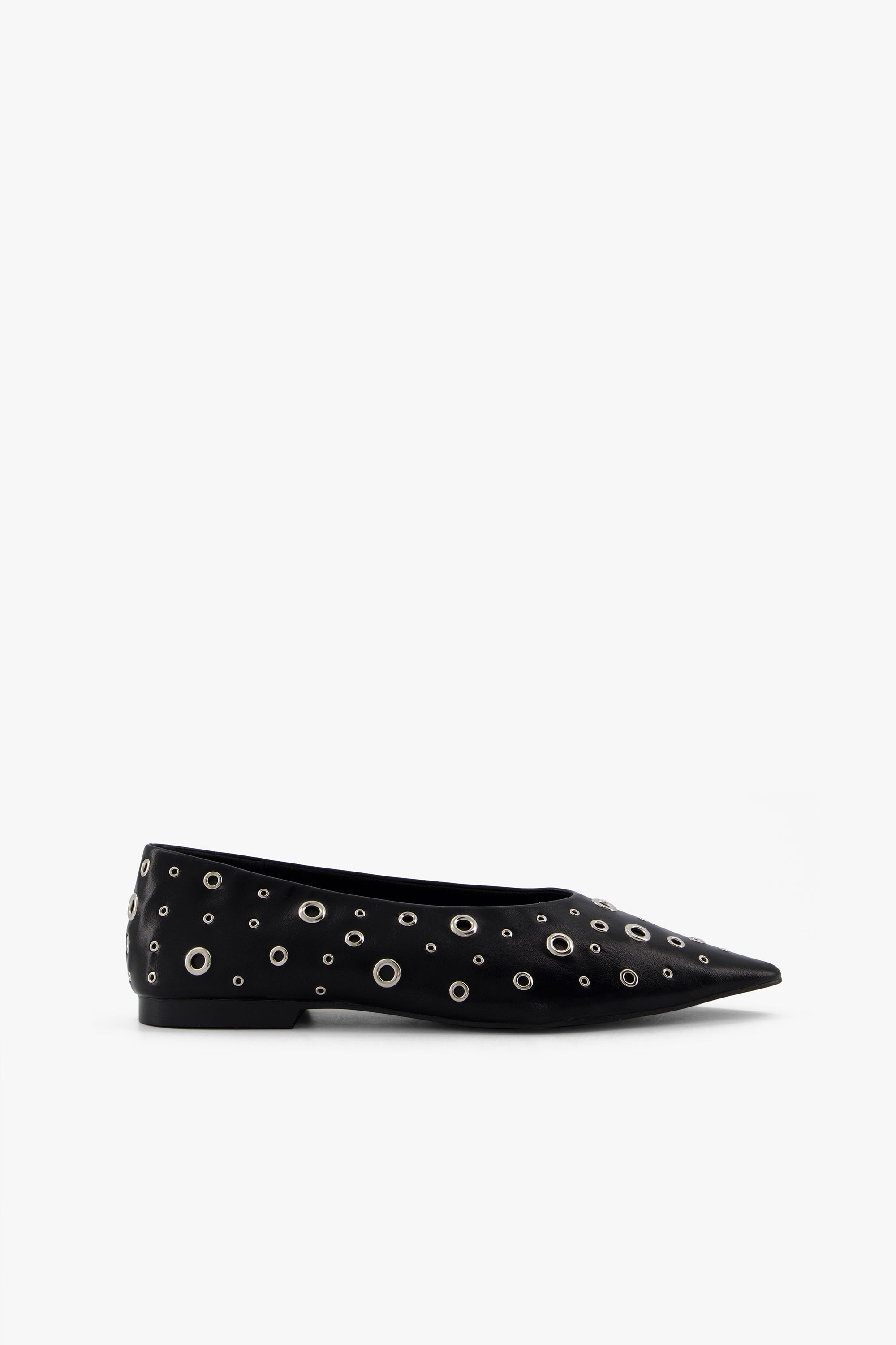 Metal Eyelet Ballet Flats