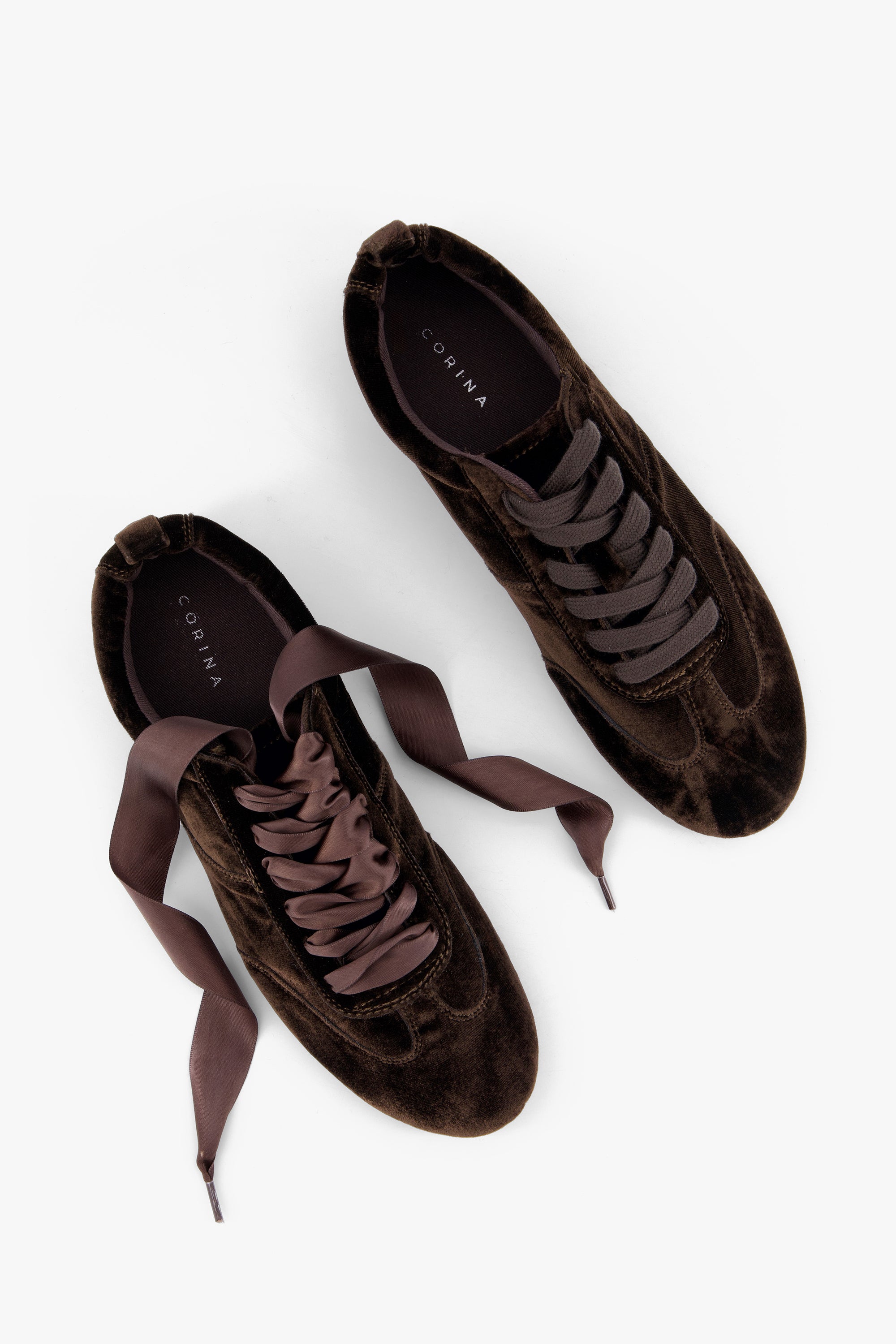 Velvet Lace Up Sneakers