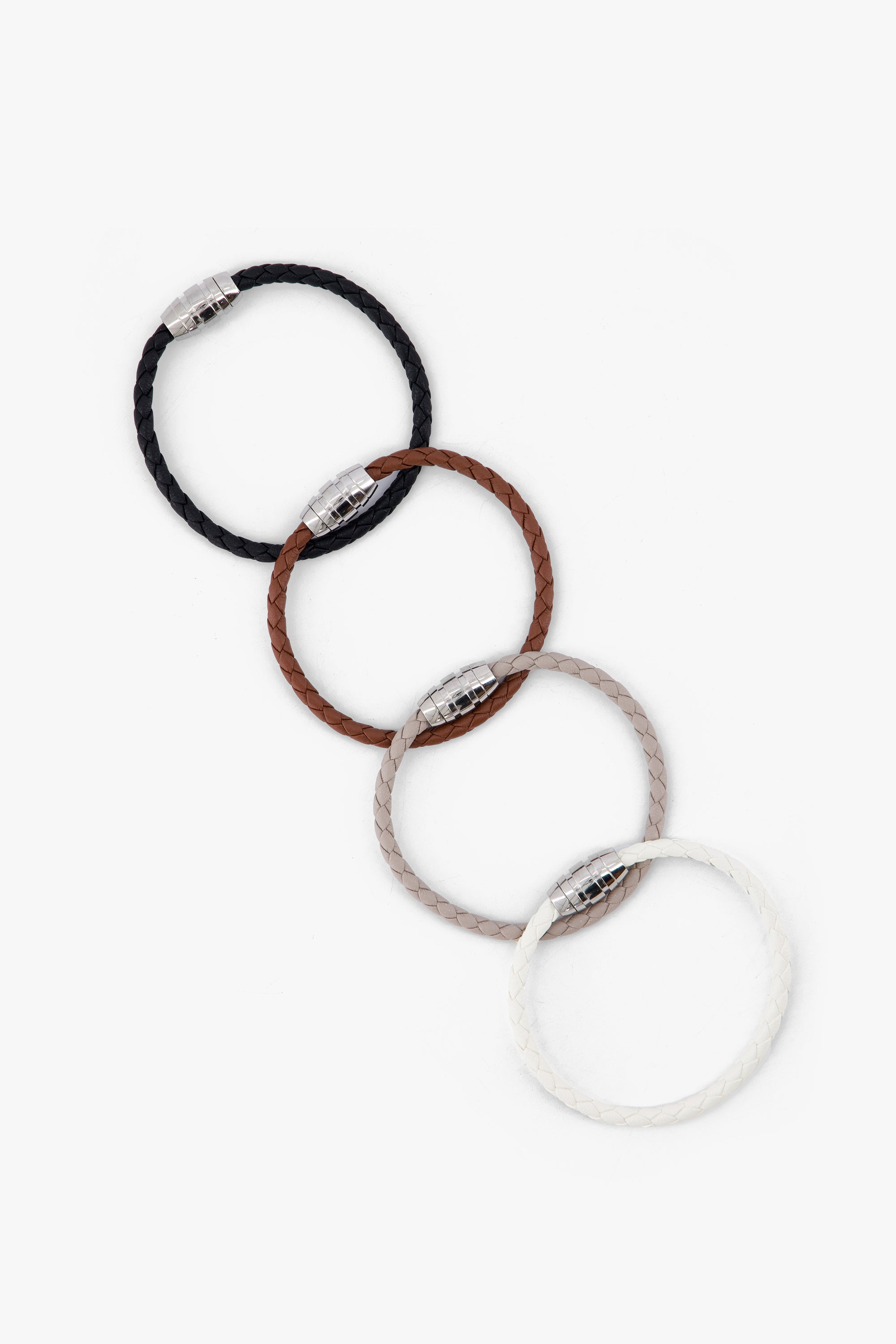 Men'S Genuine Leather Braided Bracelet