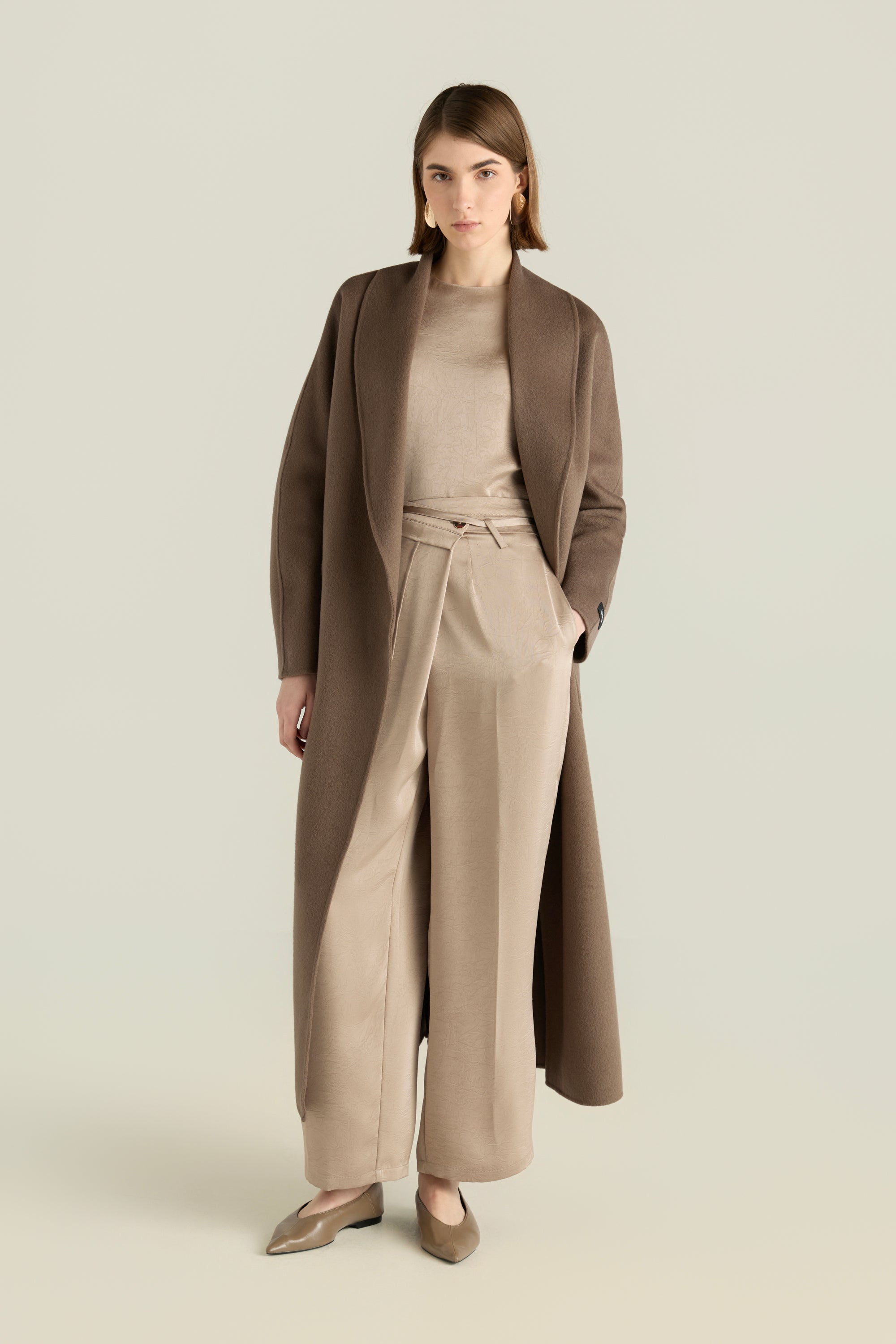 Wrap Waist  Satin Trousers