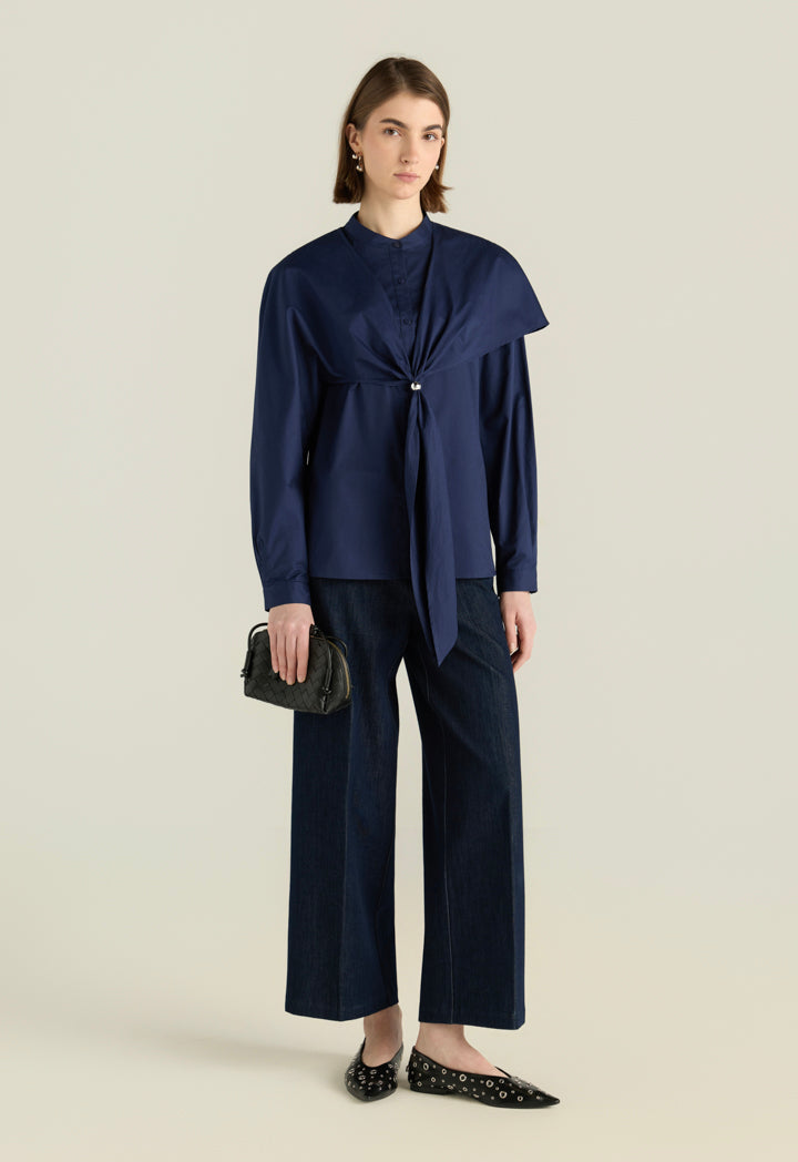 Overlay Shirt With Knot Details