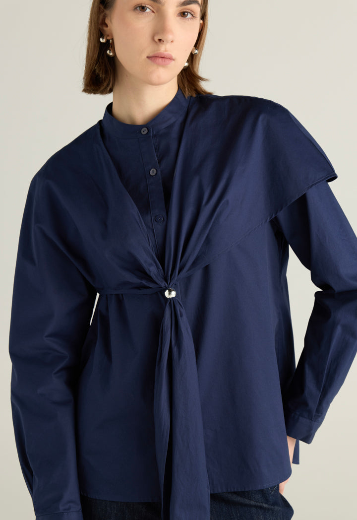Overlay Shirt With Knot Details