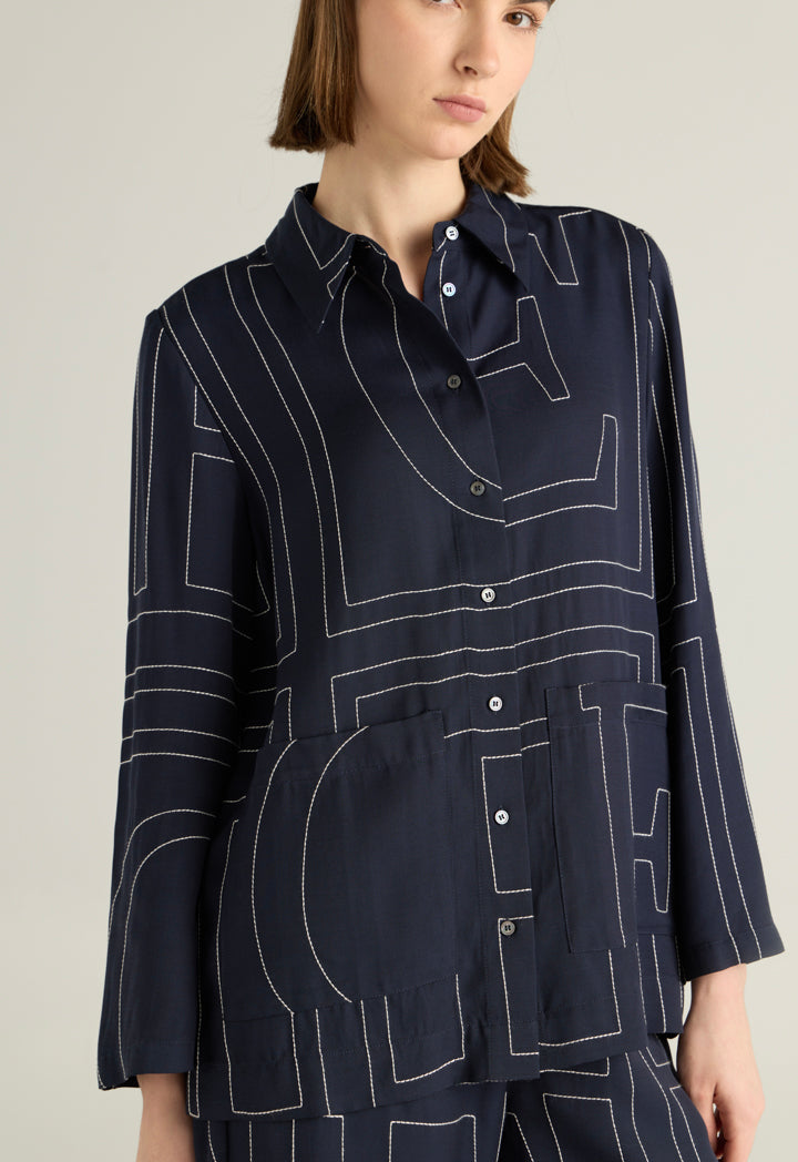 Contrast Stitched Shirt