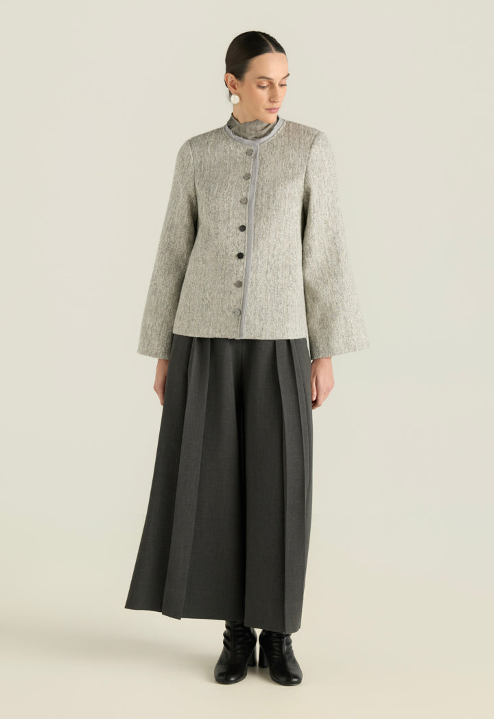 Contrast Edged Tweed Jacket