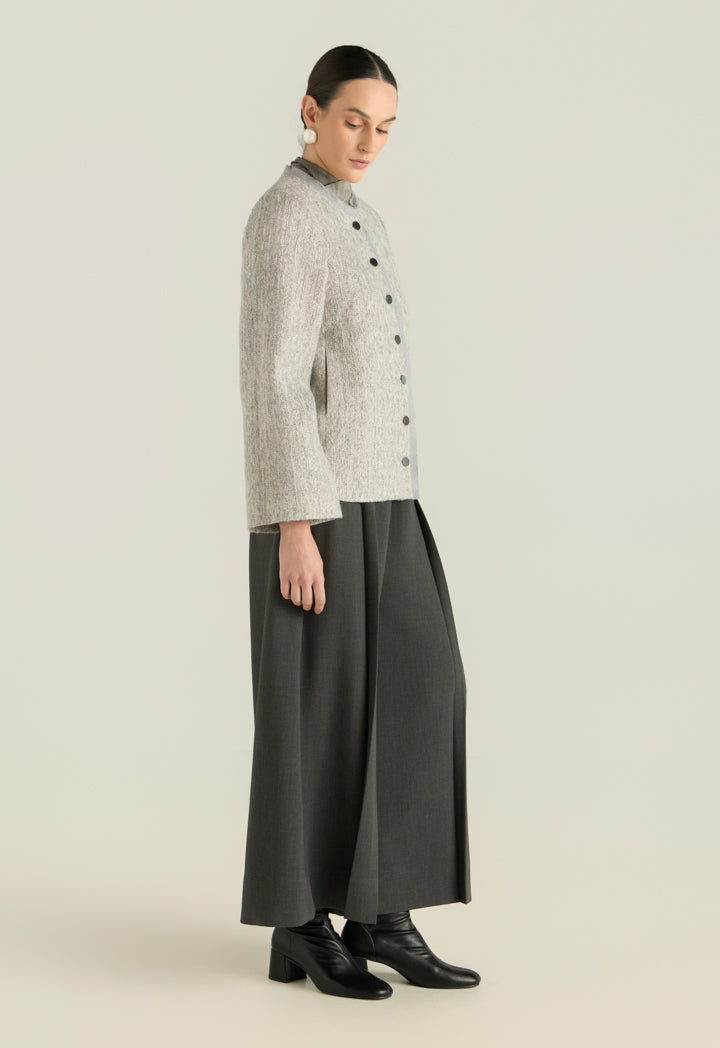 Contrast Edged Tweed Jacket