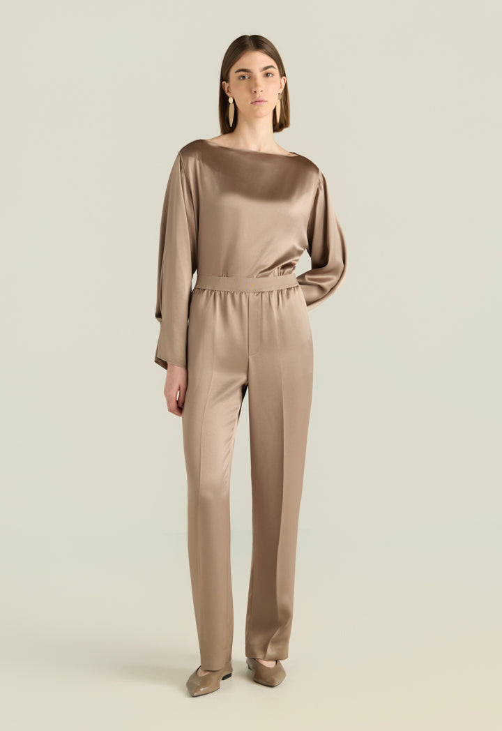 Solid Satin Trousers