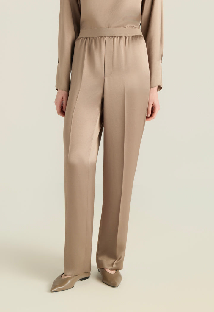 Solid Satin Trousers