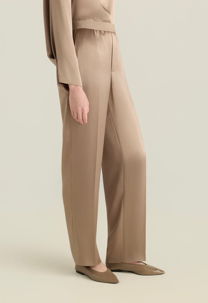 Solid Satin Trousers