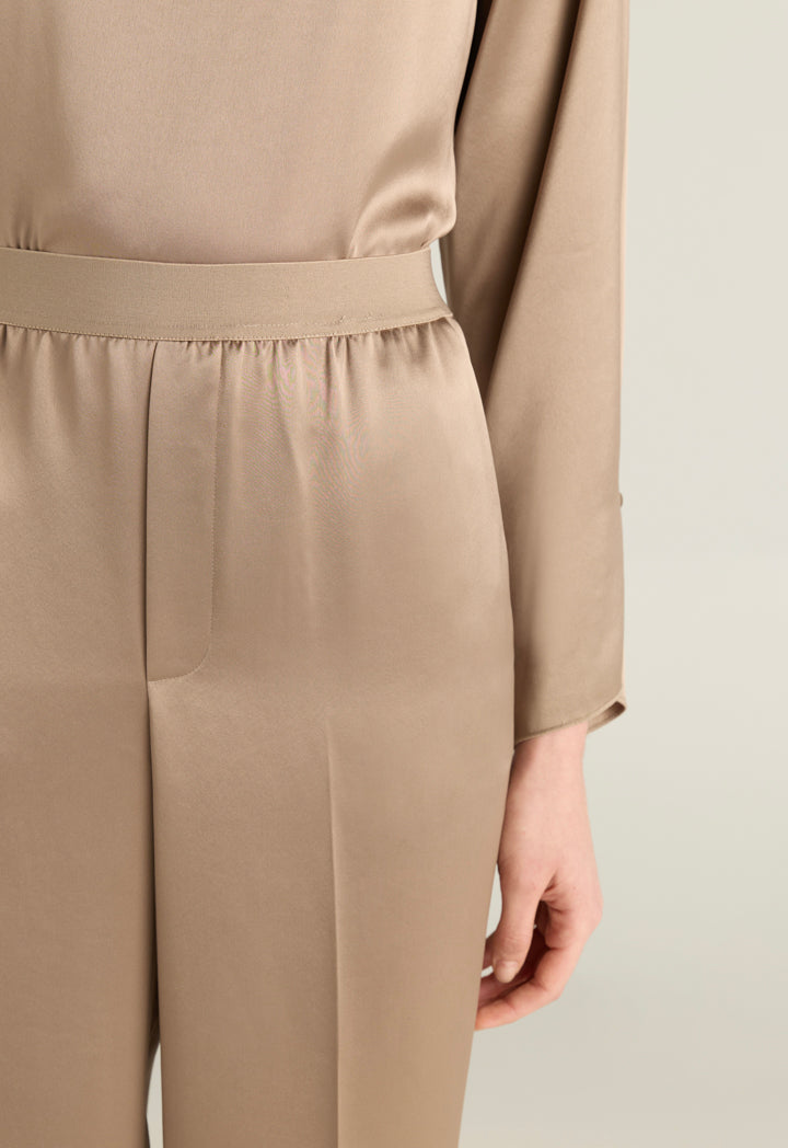Solid Satin Trousers