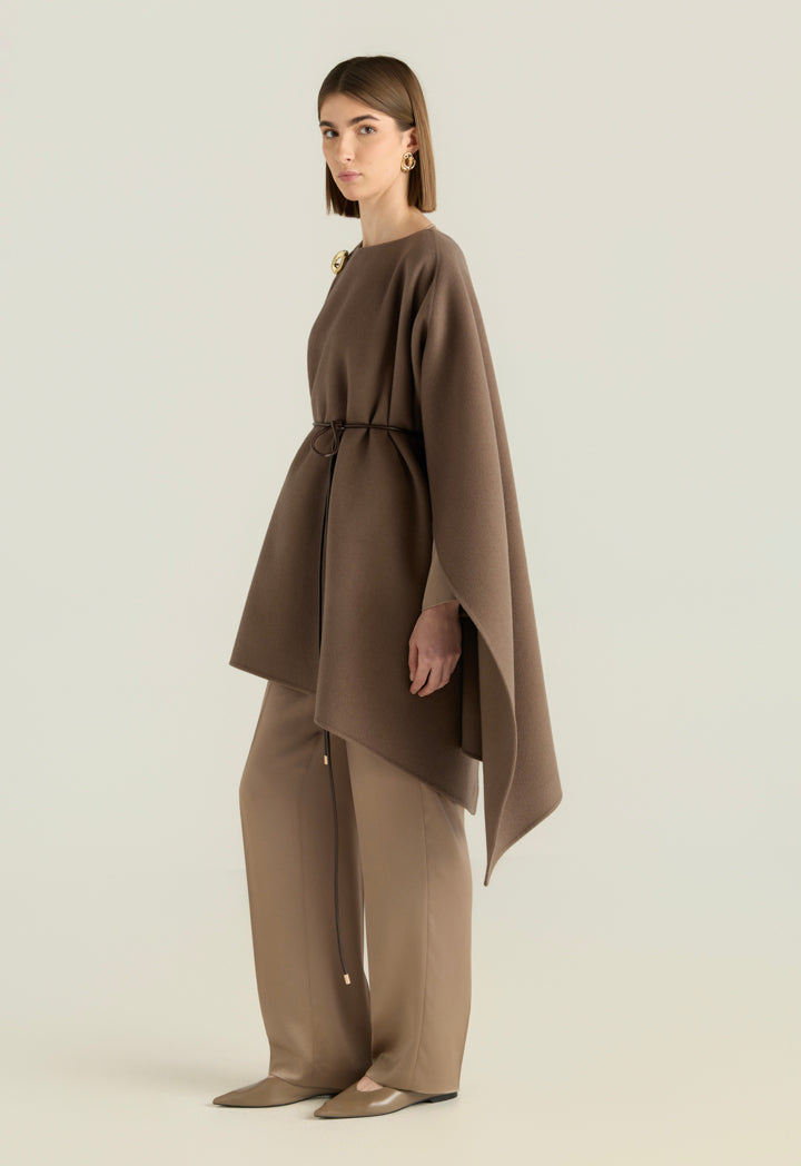 Gold-Tone Shoulder Pin Poncho